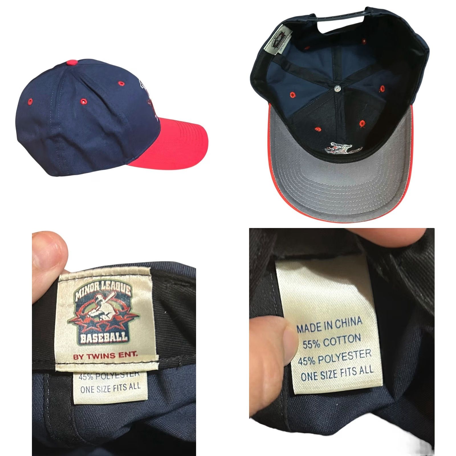 Vintage VINTAGE Arkansas Travelers Baseball Hat Cap Y2K Minor League Blue & Red Mens Adjustable One Size Cotton Polyester Canvas Knit Bre athable Size ONE SIZE - 8 Thumbnail