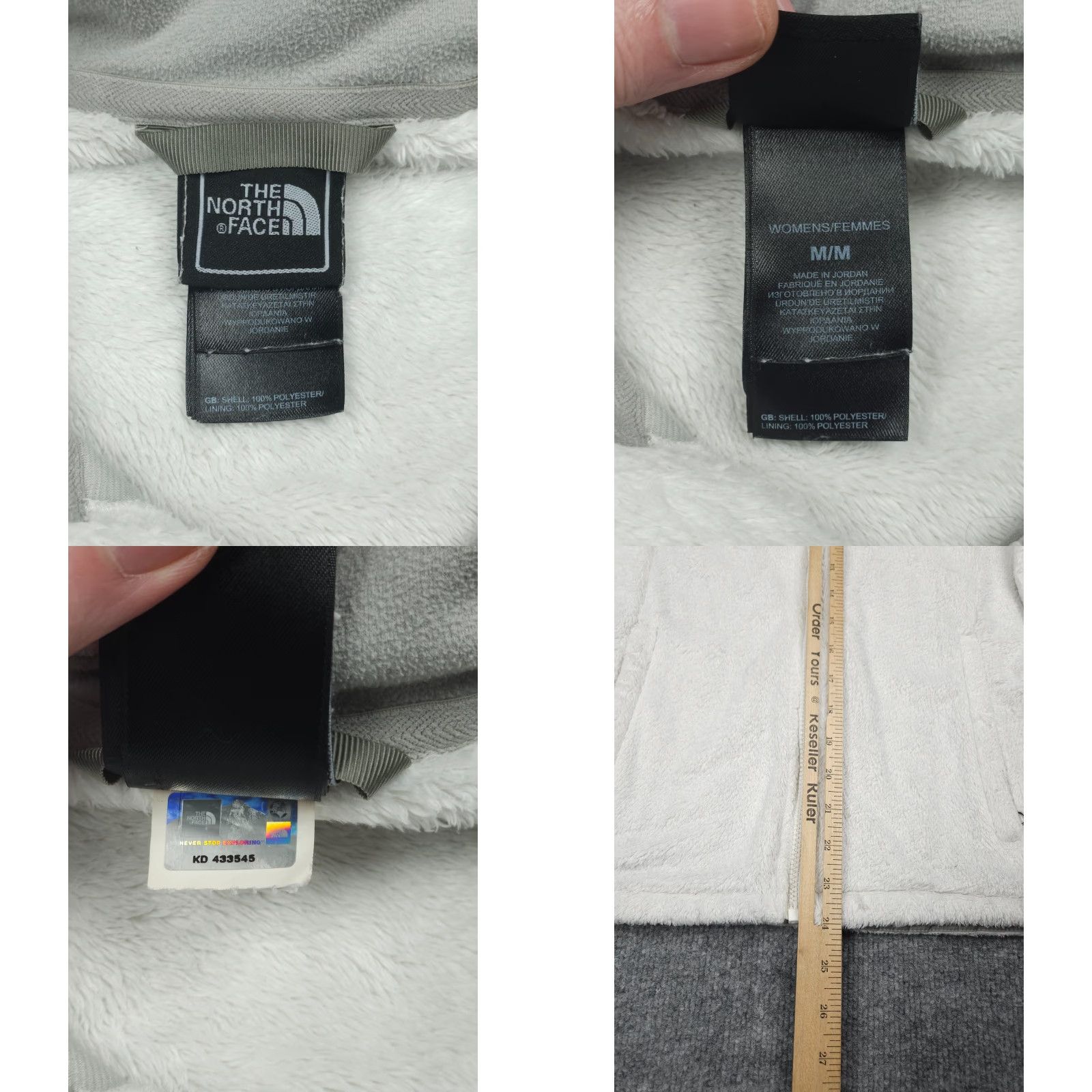 The North Face The North Face Jacket Womens Medium White Pink Fleece Full Zip Outdoor Sweater Full Zip Lightweight Zipped Pockets Casual Travel Women Regular Jacket Size M / US 6-8 / IT 42-44 - 8 Thumbnail