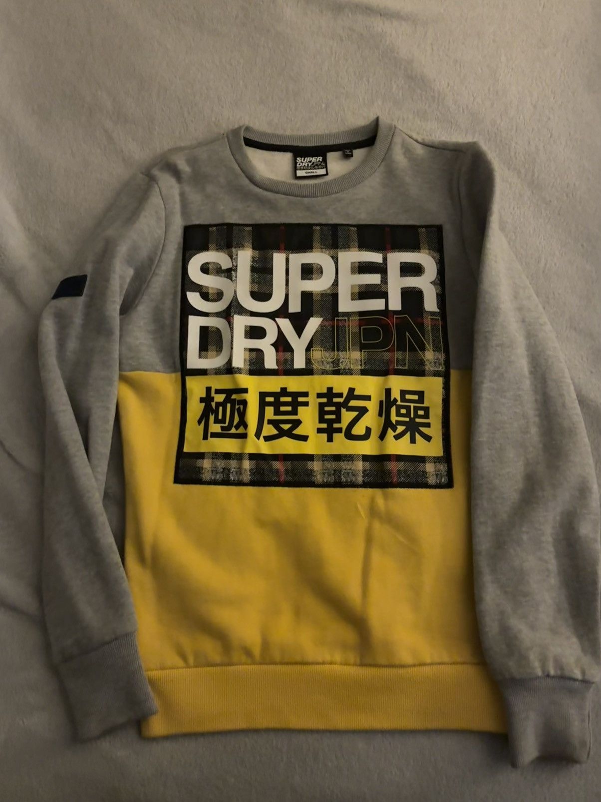 Superdry Grey and Yellow Superdry Sweatshirt Size US S / EU 44-46 / 1 - 1 Thumbnail