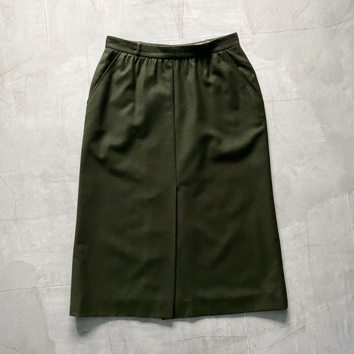 Christian Dior Monsieur × Designer × Vintage Vintage 80s Christian Dior Rare Wool Pocket Skirt Size 32" / US 10 / IT 46 - 2 Thumbnail