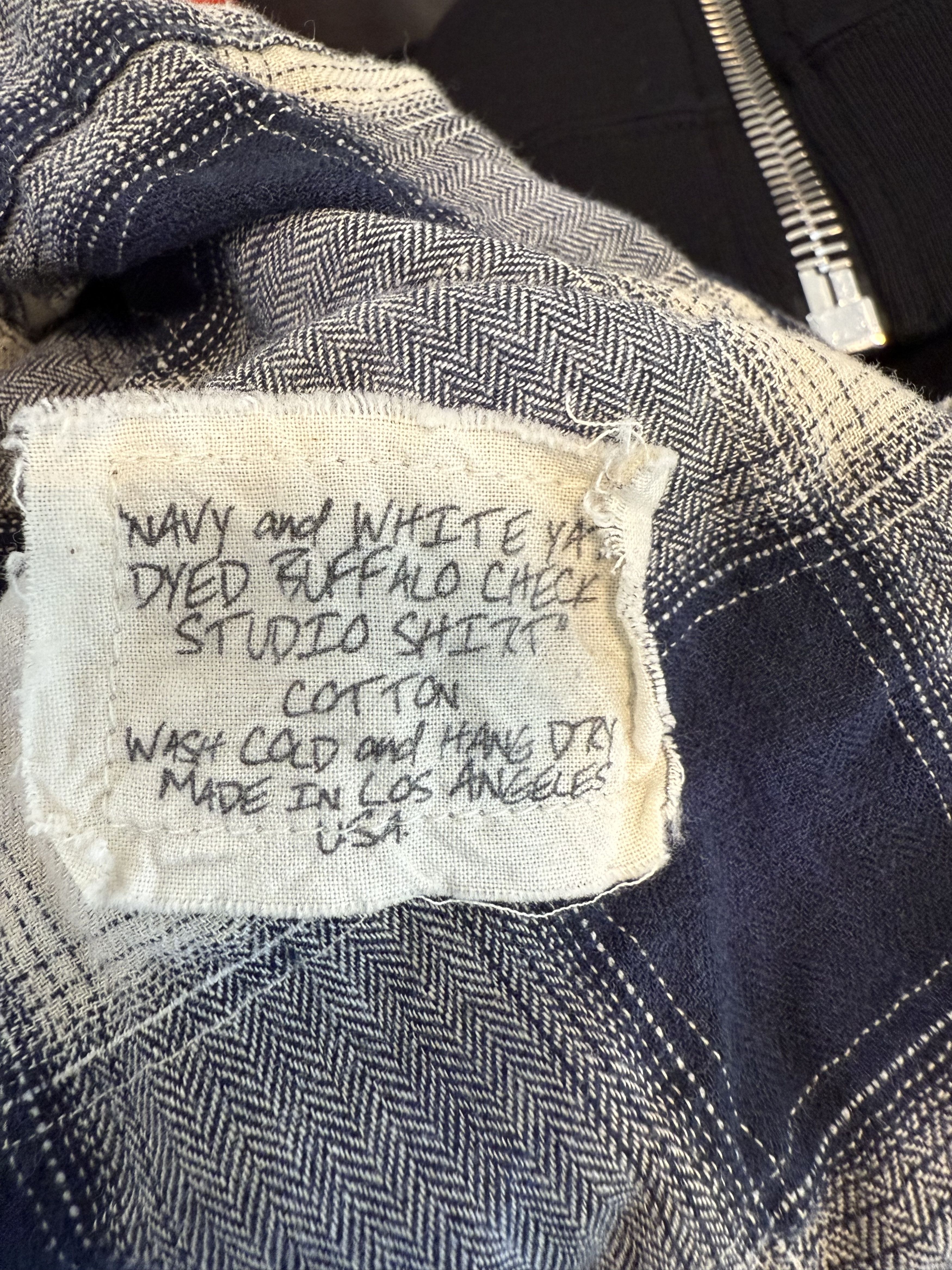 Greg Lauren Greg Lauren Blue - Buffalo Check Studio Shirt - Frayed - M Size US M / EU 48-50 / 2 - 5 Thumbnail