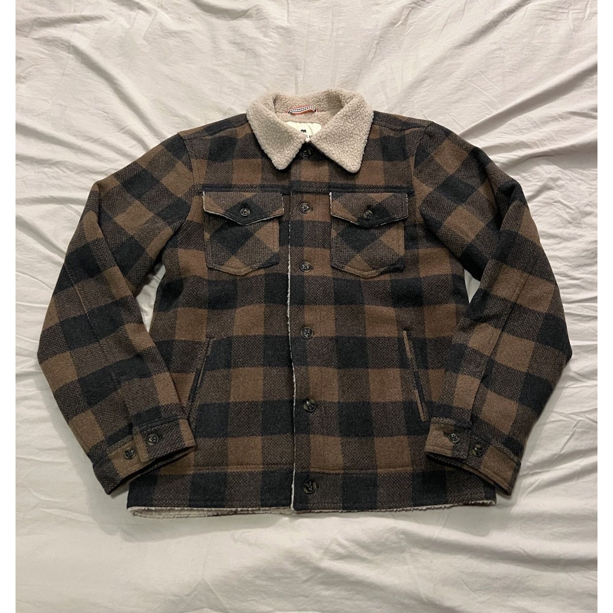 Other The Normal Brand Sherpa Jacket Size Small In Brown & Gray Ch Size US S / EU 44-46 / 1 - 1 Thumbnail