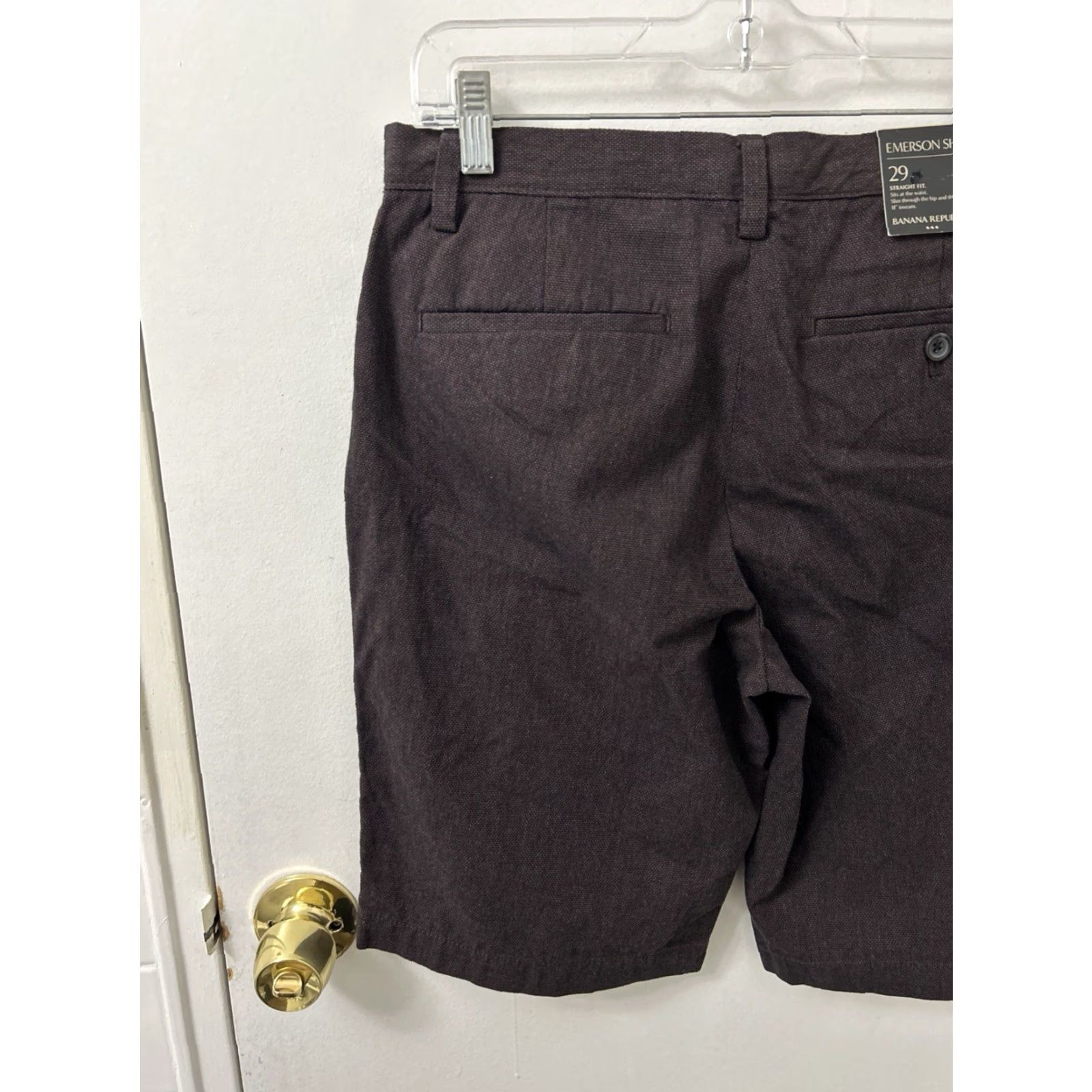 Banana Republic Banana Republic Emerson Short Mens Size 29 Brown Slim Straight Fit 11" Inseam NWT Solid Cotton Chino Casual Summer Spring Mens Size US 29 - 3 Thumbnail