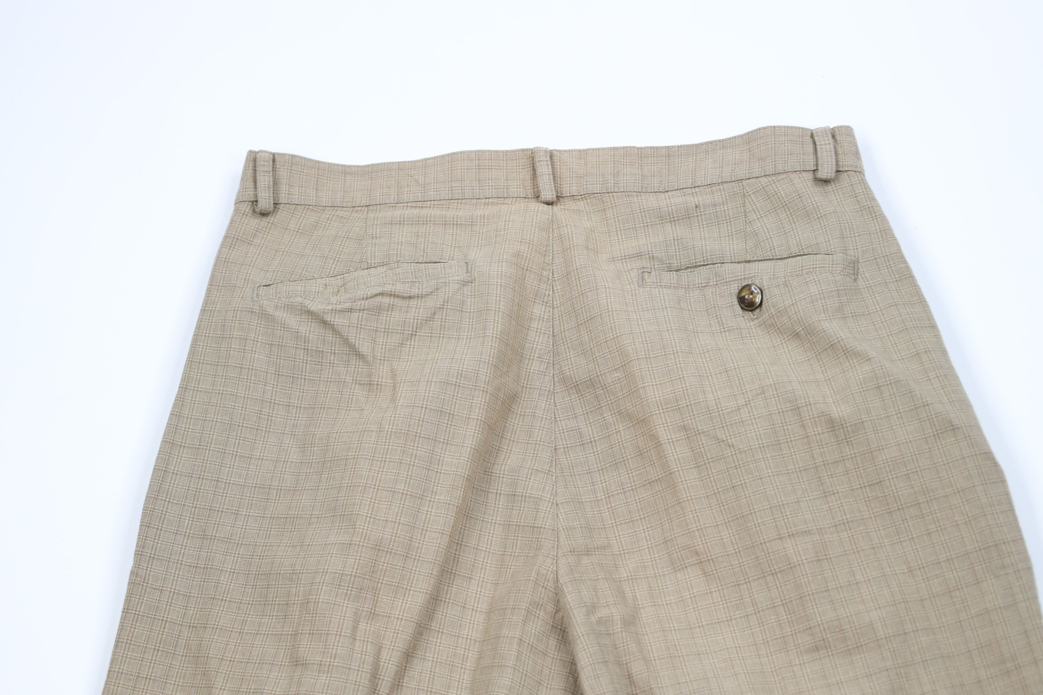 Gap Vintage 90s Gap Pleated Tapered Leg Chino Pants Plaid USA Size US 31 - 9 Thumbnail