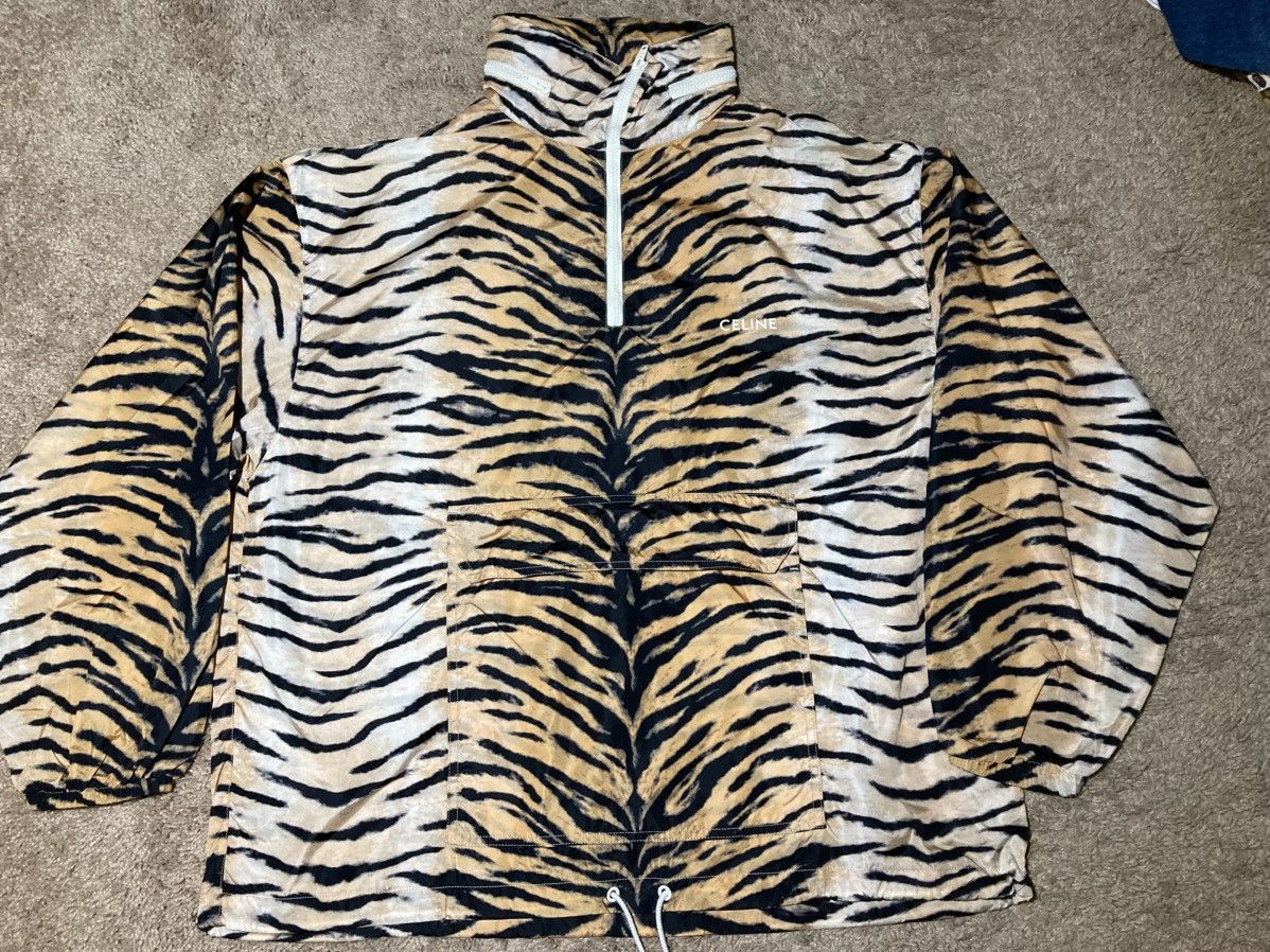 Celine SS21 Celine Tiger Rain Jacket Quarter Zip Print Animal Hedi Size US S / EU 44-46 / 1 - 2 Thumbnail