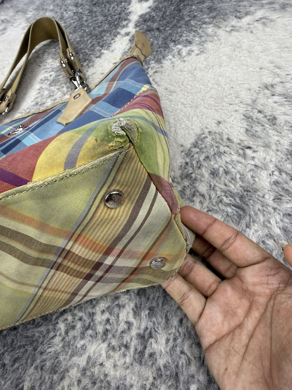 Vivienne Westwood Vintage VIVIENNE WESTWOOD Patchwork Checked Handbag Size ONE SIZE - 15 Thumbnail