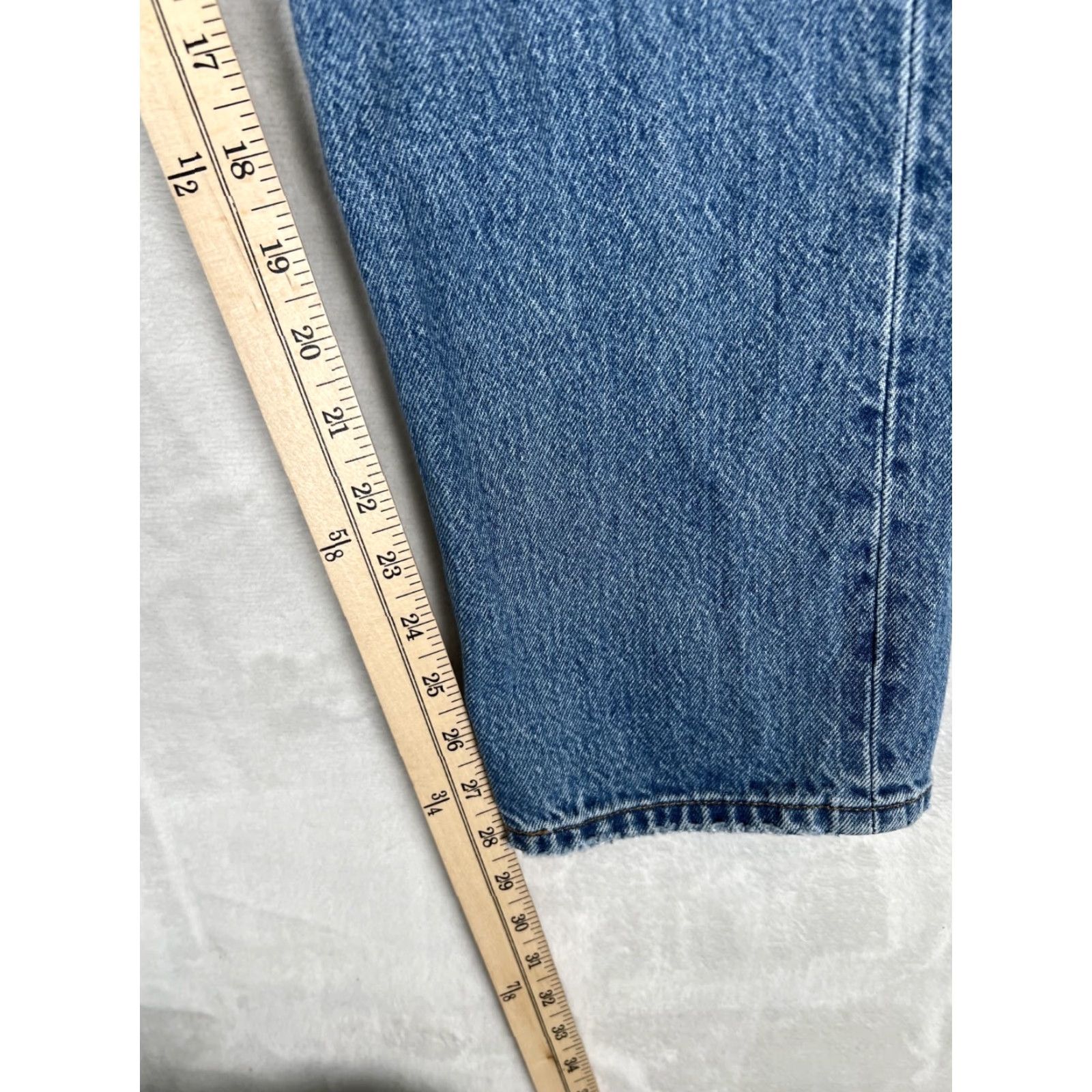 Levi's Levi's 501 Jeans Women 29x28 Blue Premium Distressed High Rise Denim Size 29" - 3 Thumbnail