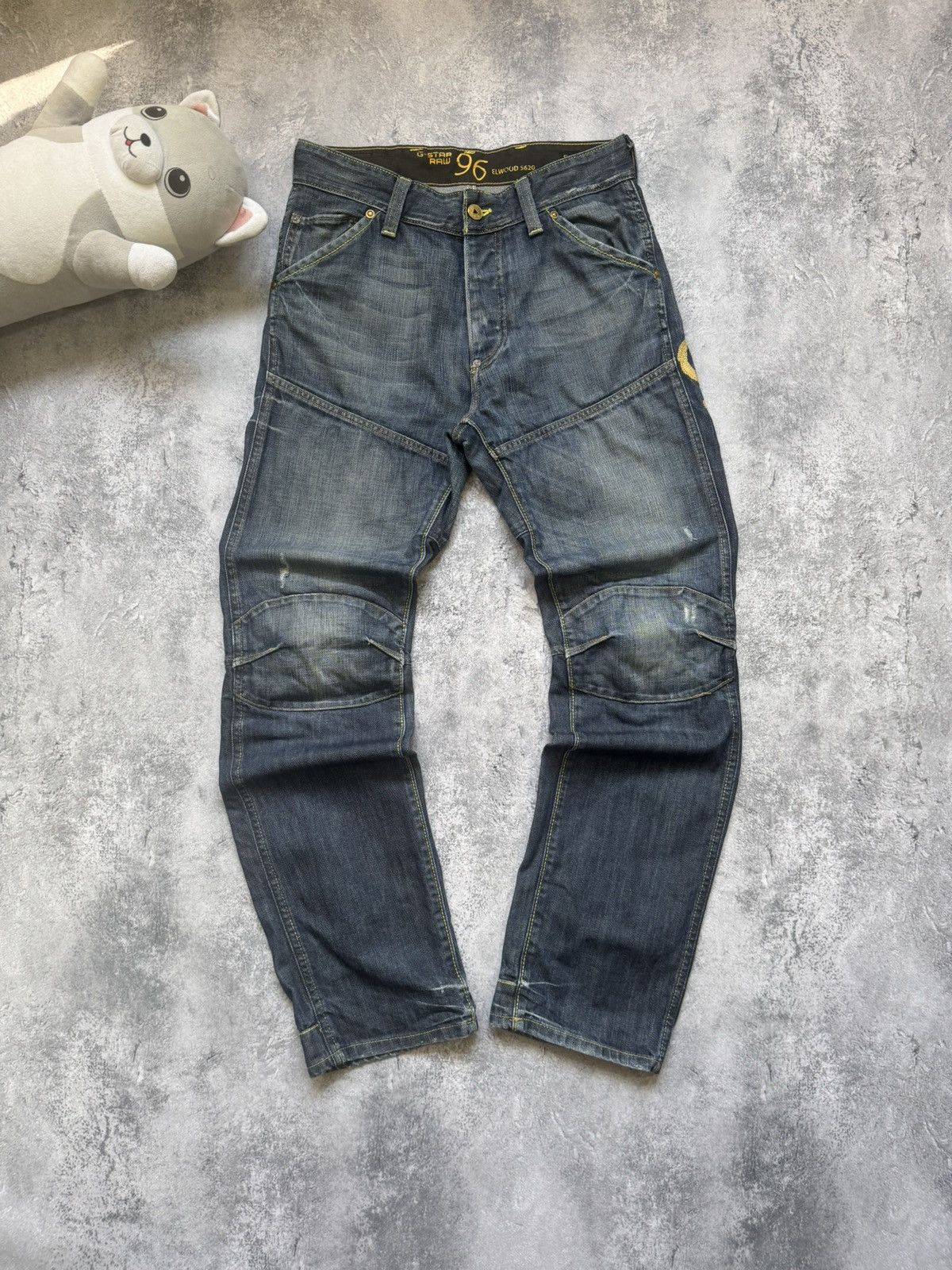 G-Star G-Star RAW 96 Elwood 5620 Heritage Embro Buckle Jeans Size US 31 - 9 Thumbnail