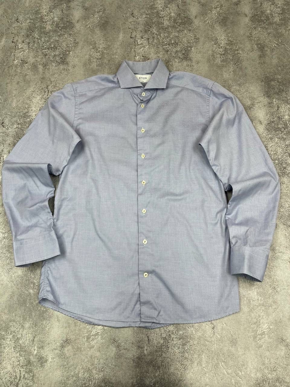 Eton Eton Men Cotton Dress Shirt Formal Classic Button Up Blue Size US M / EU 48-50 / 2 - 1 Thumbnail