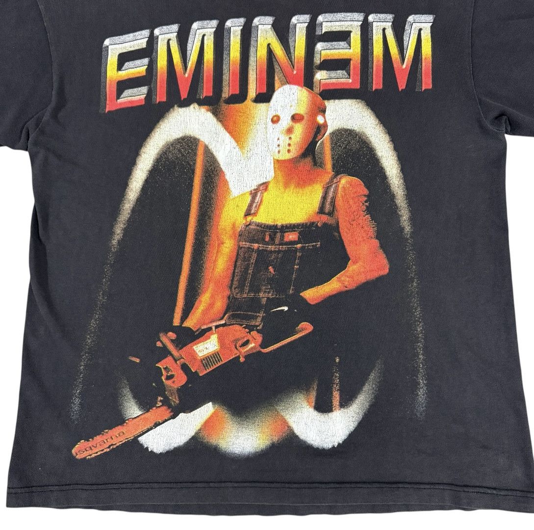 Rap Tees Vintage 90s Eminem Chainsaw Euro Boot Tee Size US L / EU 52-54 / 3 - 3 Thumbnail