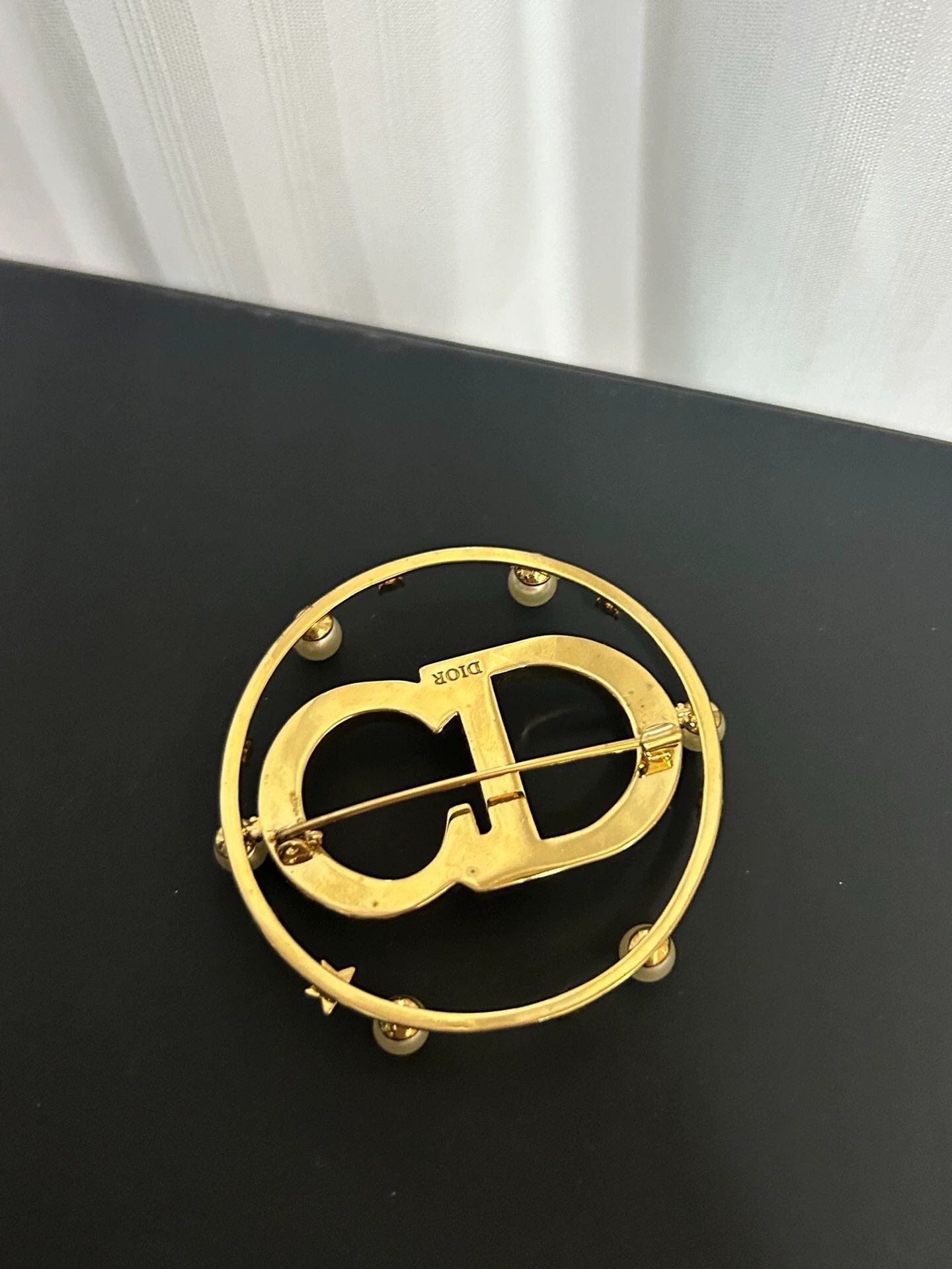 Dior Dior Clair D Lune Gold-Plated Bead Brooch 99 New Size ONE SIZE - 2 Thumbnail