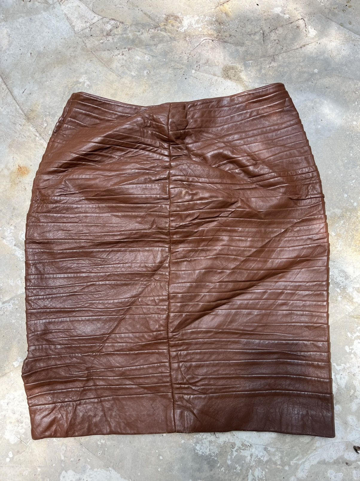 Genuine Leather 💥Vintage 70s Mario Vatorio Made In Italy Skirts Size 27" / US 4 / IT 40 - 2 Thumbnail