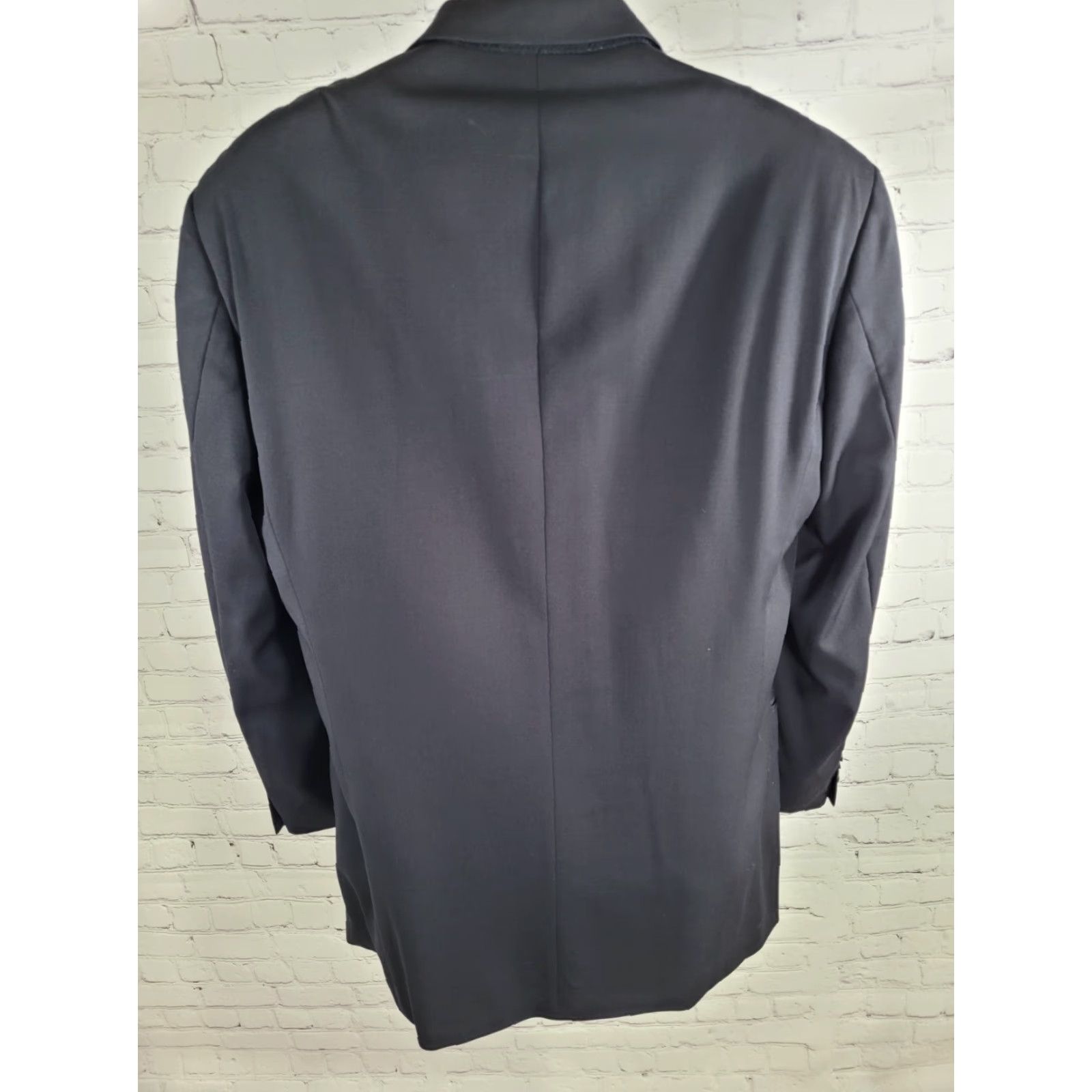 Hugo Boss HUGO BOSS Dark Blue Super 100 Galilei Sigma Blazer US 100% Virgin Wool 42L Size 42R - 7 Thumbnail
