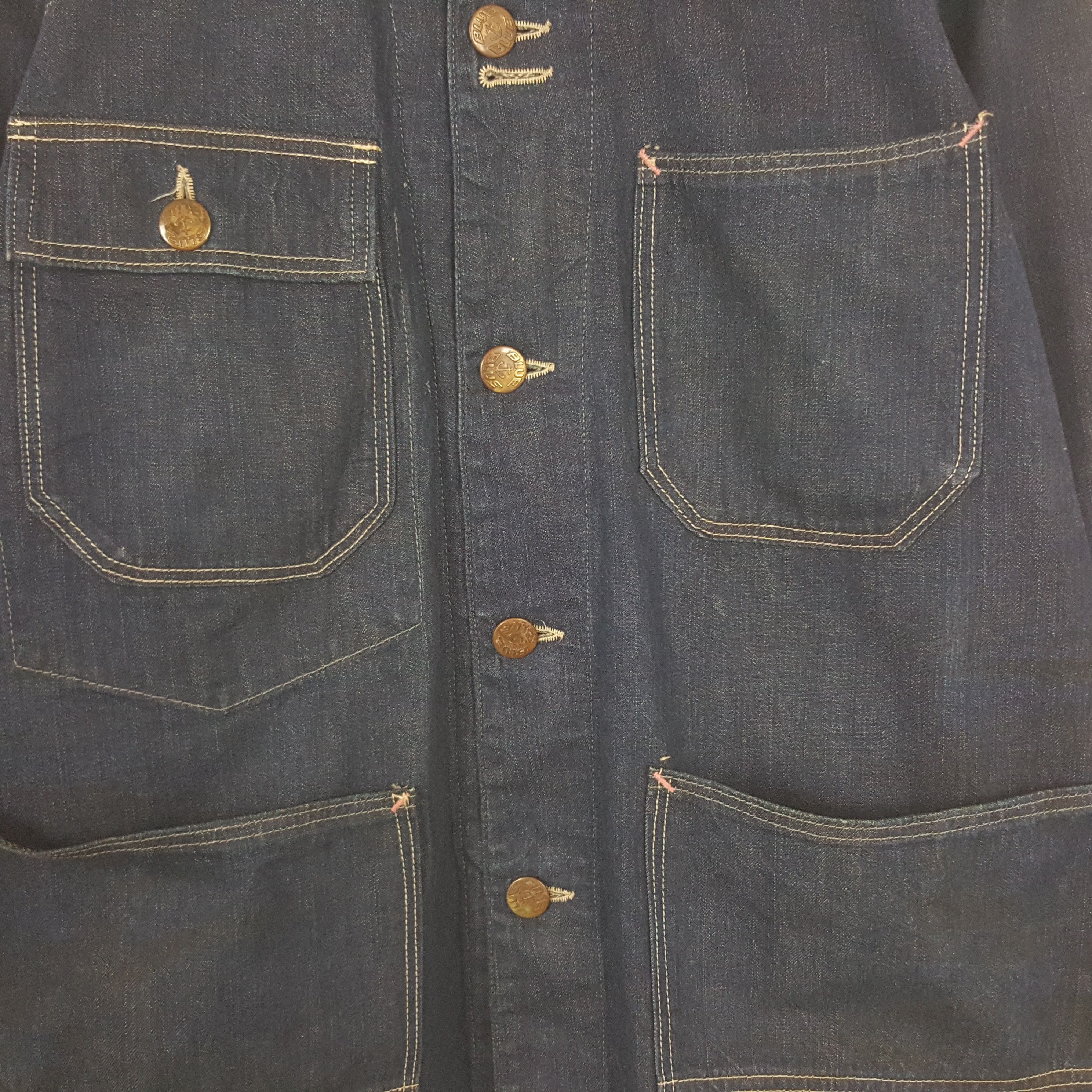 Japanese Brand Vintage Blue Blue Denim Button Up Jacket Size US S / EU 44-46 / 1 - 2 Thumbnail