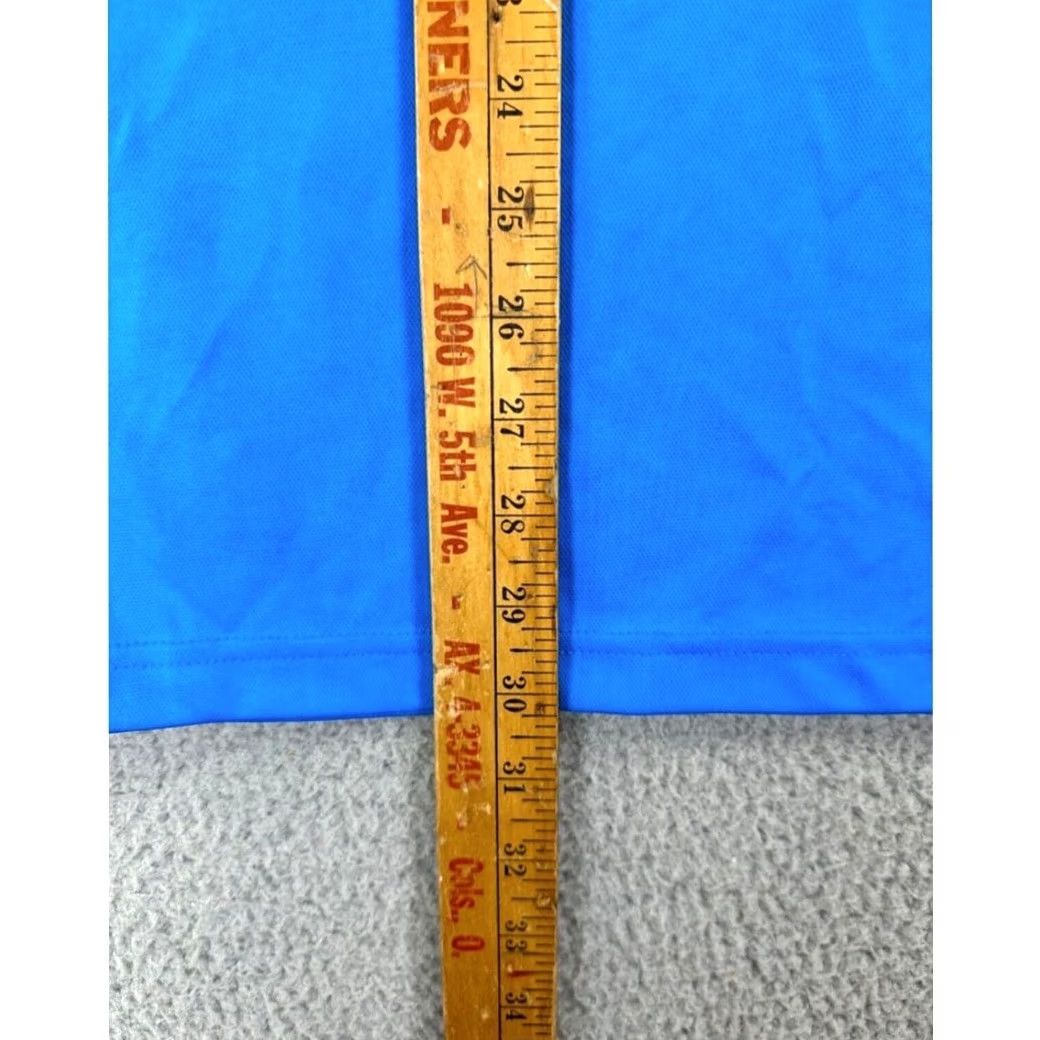 Vintage Top Golf Employee Polo Shirt Men Adult Medium Blue Solid Short Sleeve Collared Athletic Breathable Polyester Golf Rugby Size US M / EU 48-50 / 2 - 6 Thumbnail