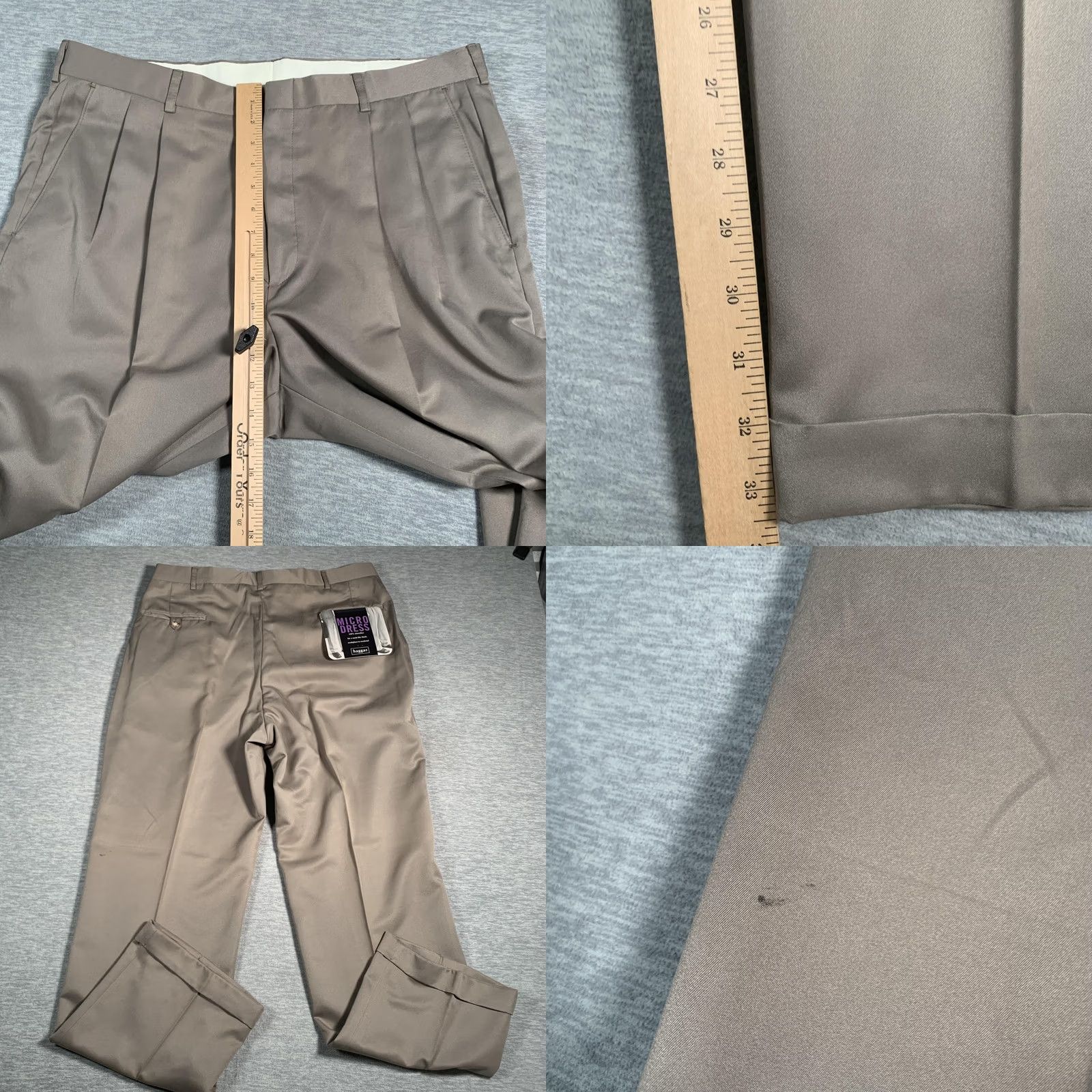 Haggar Haggar Pants Mens 38x34 Brown Microfiber Dress Pleated Wrinkle Resistant Classic Workwear Shirt? Size US 38 / EU 54 - 8 Thumbnail