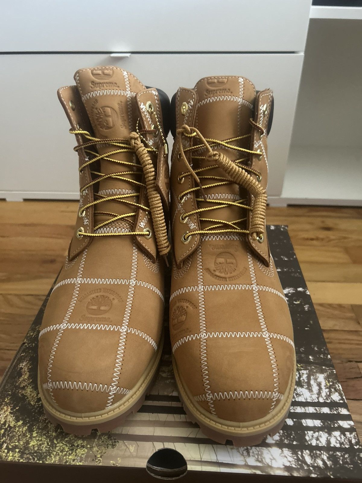 Supreme × Timberland Timberland x Supreme Patchwork Wheat Boot Size US 11 / EU 44 - 1 Thumbnail