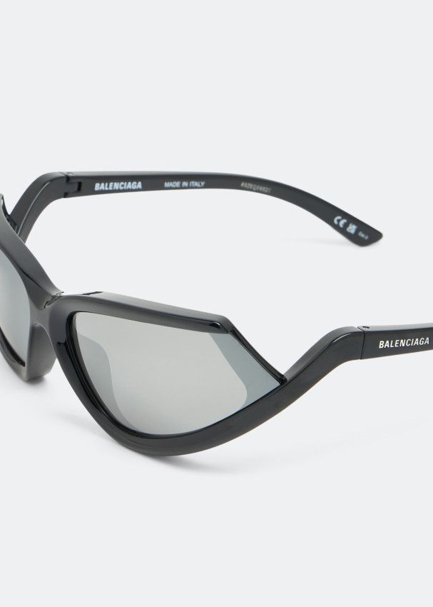 Balenciaga o1mt1gz0325 Size: OS / Side Xpander Cat Sunglasses in Black Size ONE SIZE - 2 Thumbnail