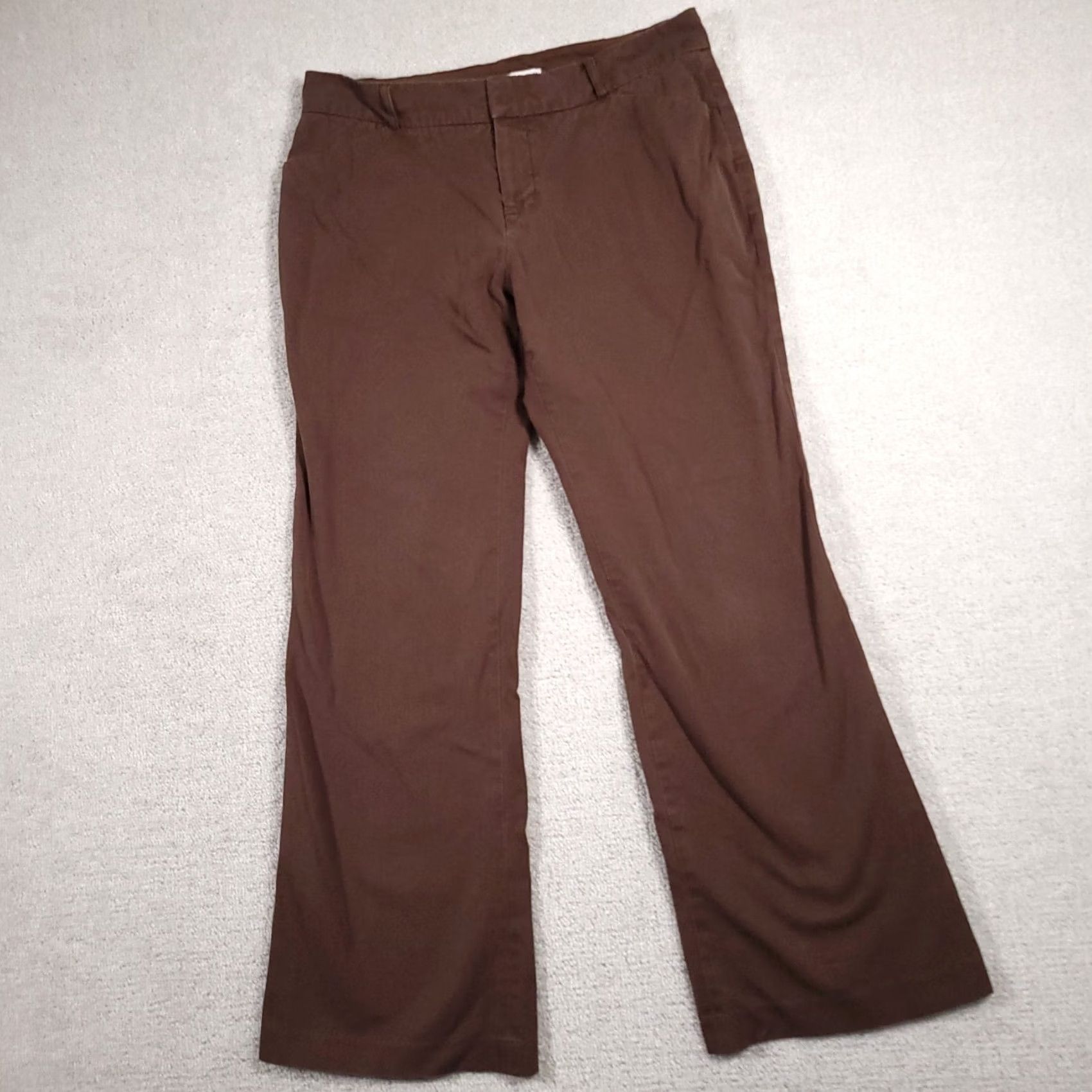 Gap Gap Dress Pants Women's 10 Regular Brown Mid-Rise Flare Modern Fit Stretch Size 24" / US 00 / IT 34 - 2 Thumbnail