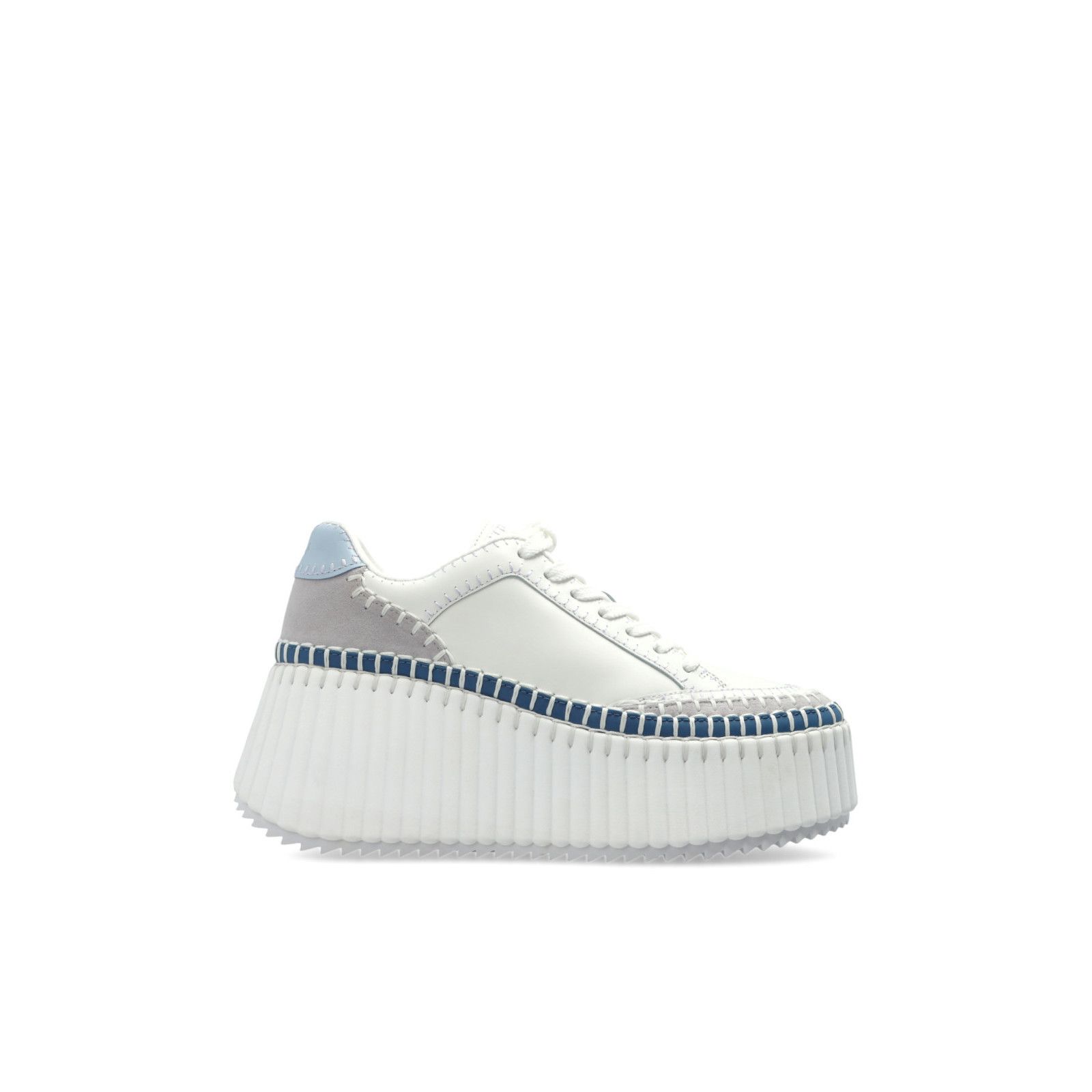 Chloe Chloe Platform White Leather Sneakers New & Authentic (Euro Size US 11 / IT 41 - 5 Thumbnail