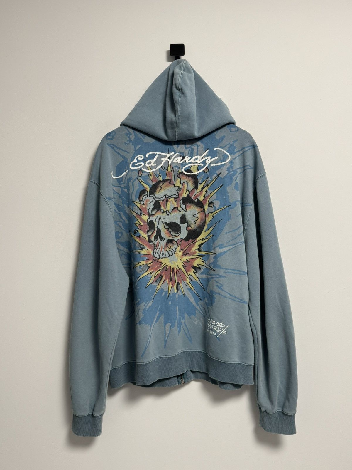 Ed Hardy Ed Hardy Hoodie Skull Explosion Full Zip Sweatshirt Style Size US XL / EU 56 / 4 - 1 Thumbnail