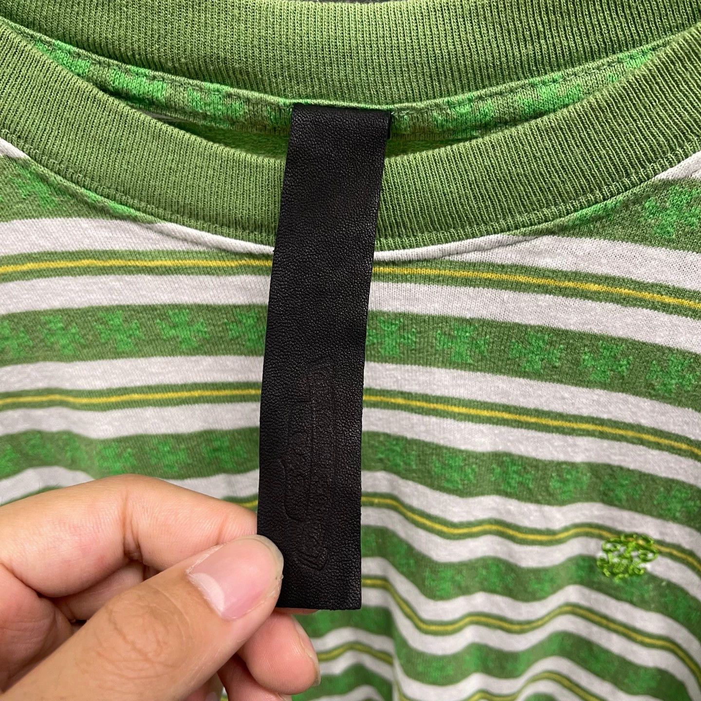 Chrome Hearts Chrome Hearts Green White Stripe Embroidered Sword SS M Size US M / EU 48-50 / 2 - 3 Thumbnail