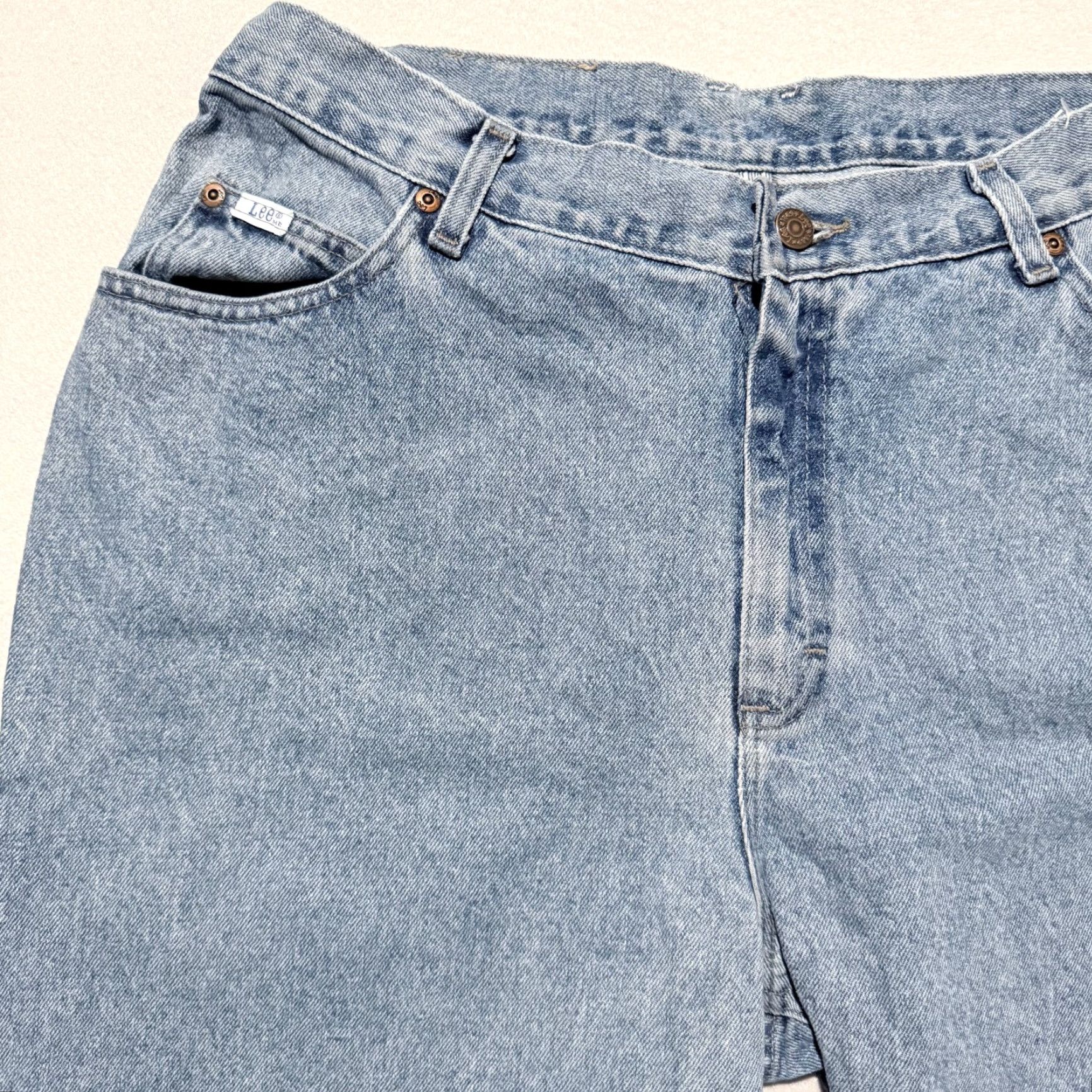 Lee VINTAGE Lee Jeans Women's Blue Denim High Rise Classic Pockets Straight Zip Fly - 32x29 Size 24" / US 00 / IT 34 - 7 Thumbnail