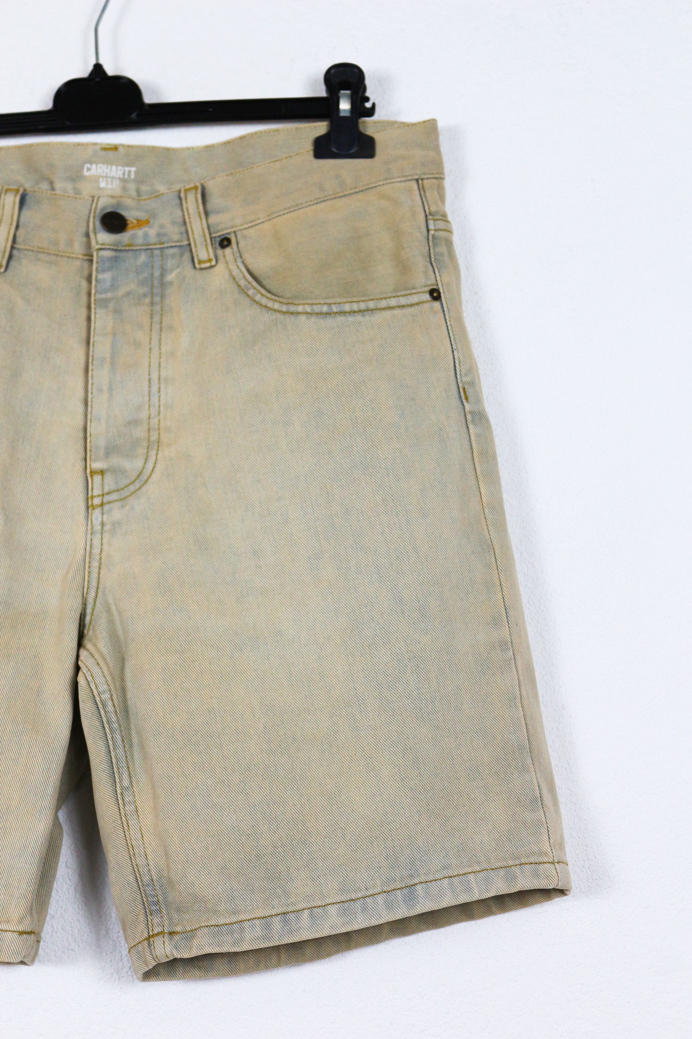 Carhartt Carhartt WIP Logo Hamilton Brown Denim Shorts Size US 32 / EU 48 - 3 Thumbnail