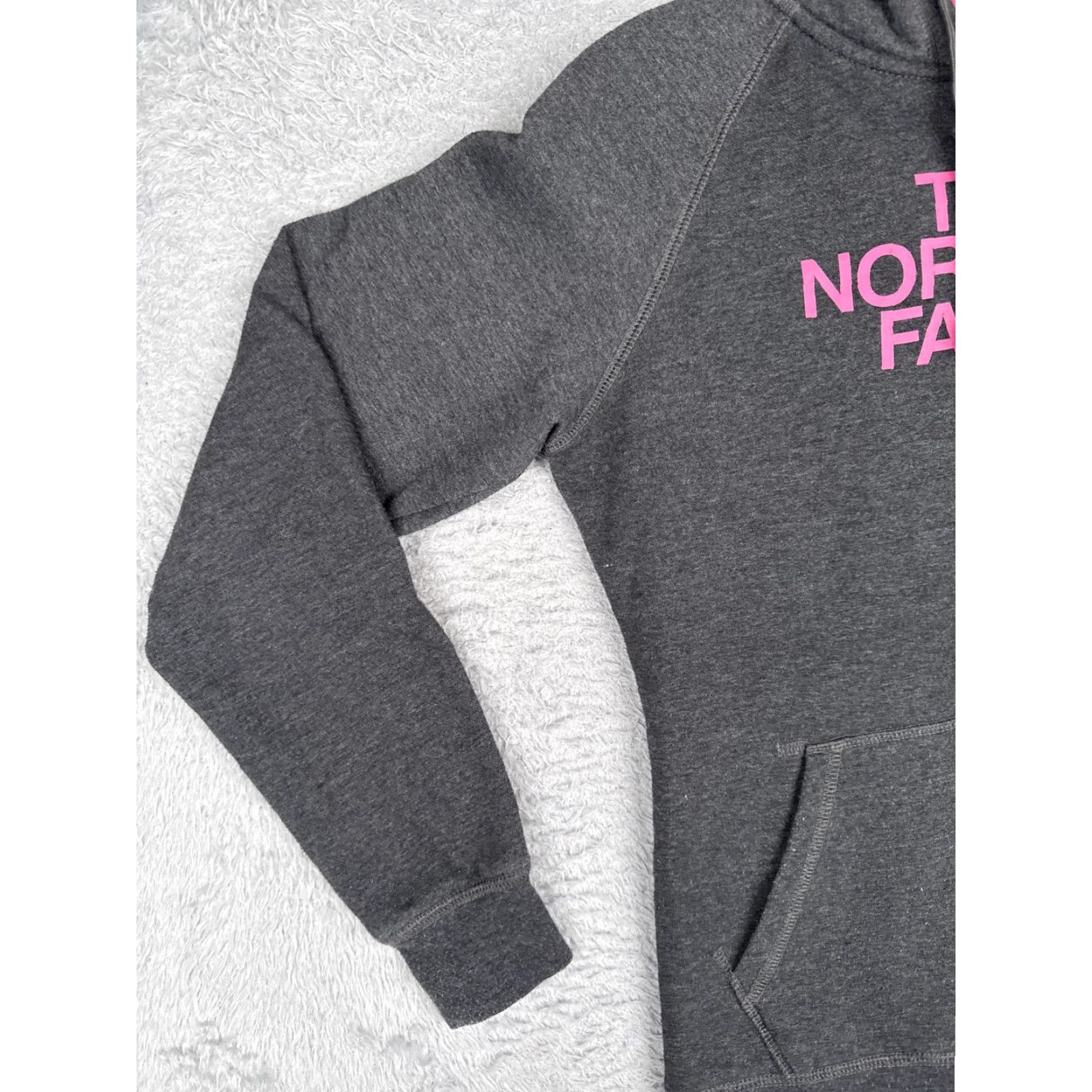 The North Face The North Face Hoodie Womens Medium Gray Pink Full Zip Logo Sweatshirt Jersey Outdoor Size M / US 6-8 / IT 42-44 - 3 Thumbnail