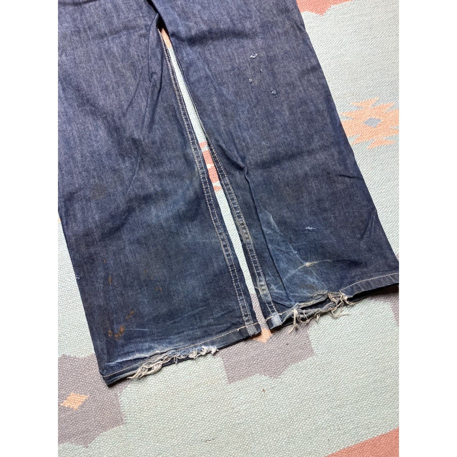 Enyce VINTAGE enyce Jeans Grunge Embroidered Wide-Leg Distressed Baggy 34x33 Men Blue Size US 34 / EU 50 - 3 Thumbnail