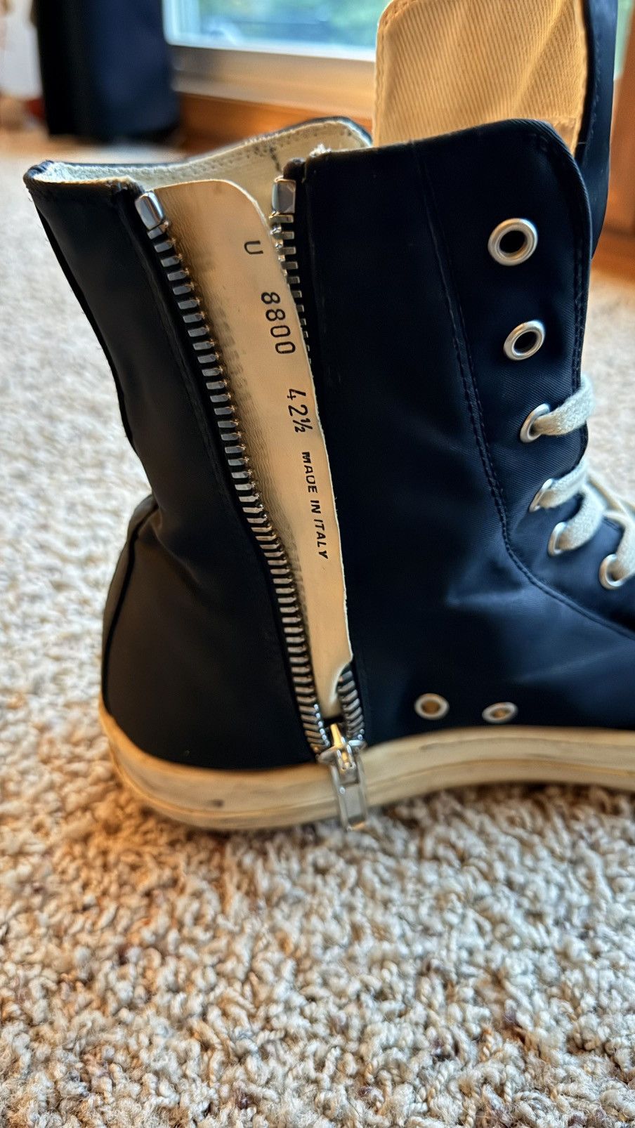 Rick Owens Rick Owen Ramones Hi-Top Sneakers Size US 9.5 / EU 42-43 - 3 Thumbnail