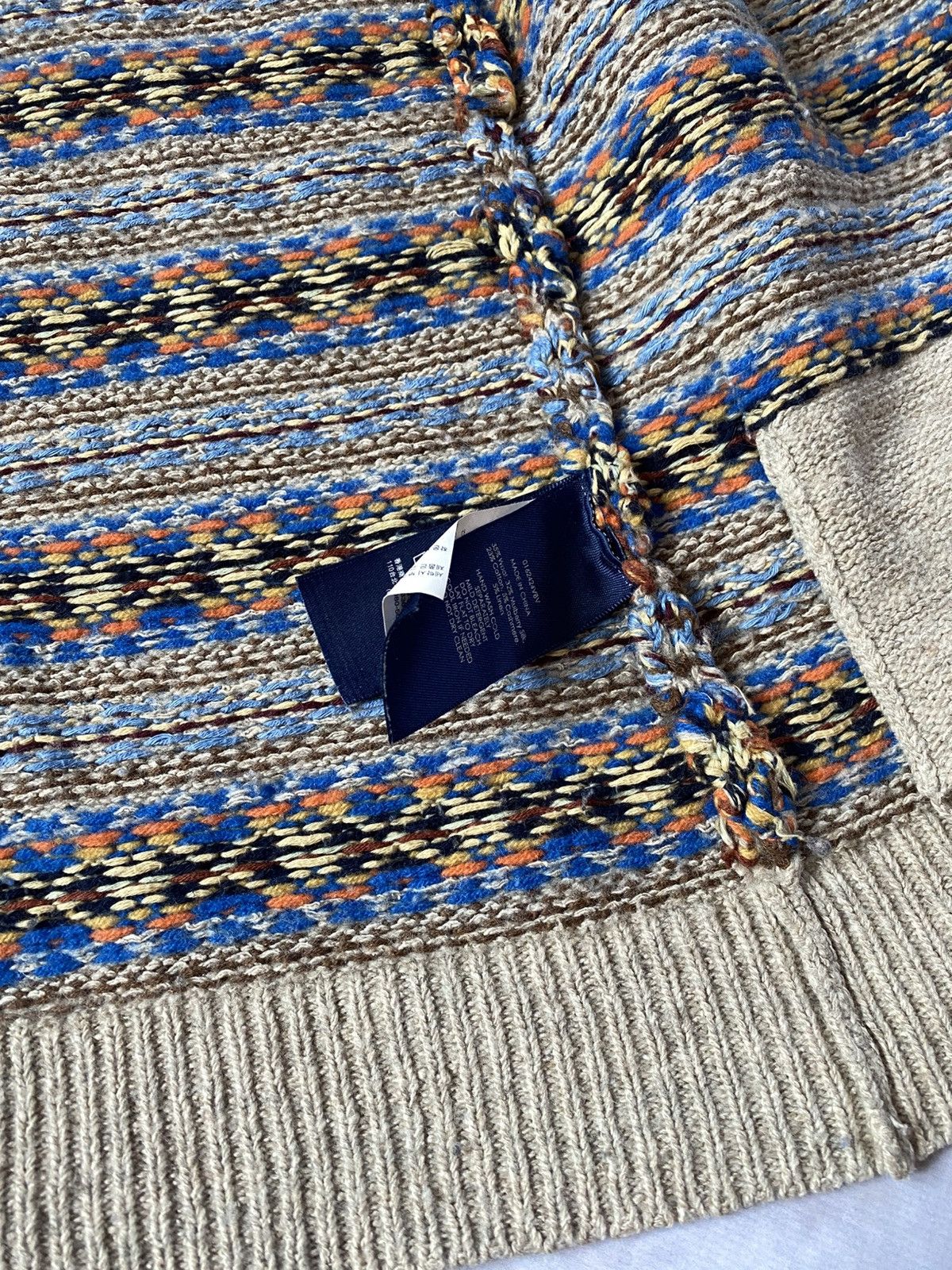 Polo Ralph Lauren × Vintage Vintage Polo Ralph Lauren Aztec Knit Sweater Vest Button Up Size S / US 4 / IT 40 - 6 Thumbnail