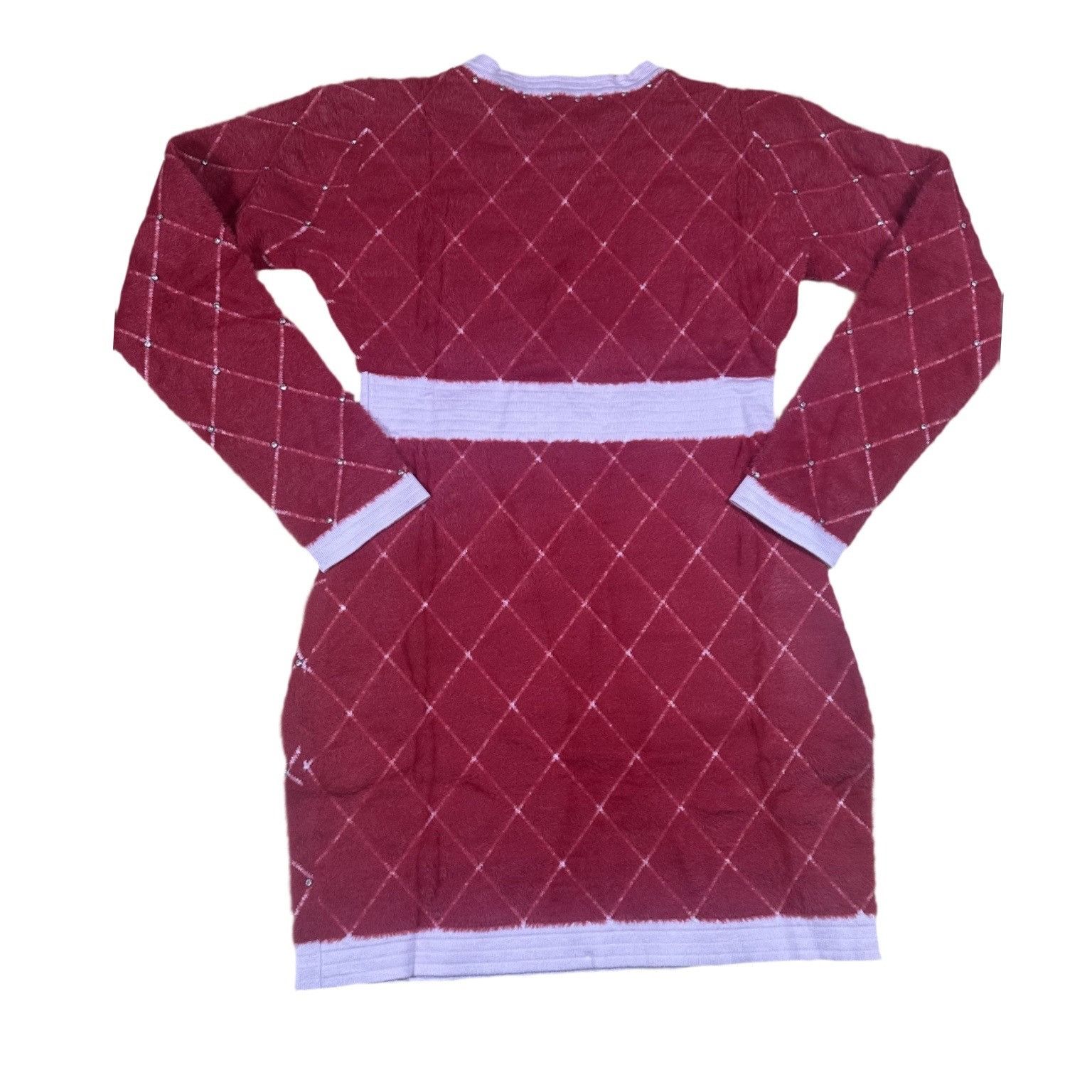 Other NWT Women’s Red Colorblock Studded Long Sleeve Bodycon Mini Size L / US 10 / IT 46 - 6 Thumbnail