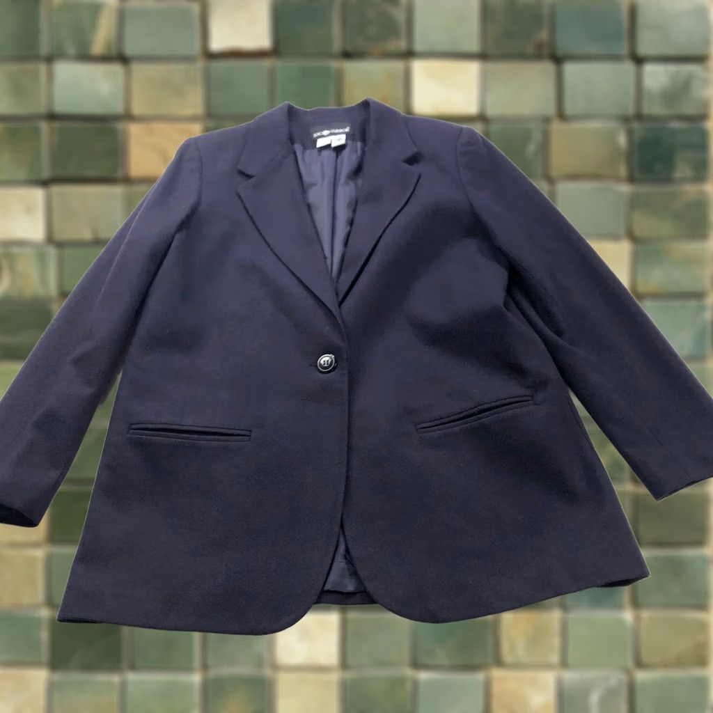 Vintage Sag Harbor Jacket Purple 100% Wool Size 12 Single Button Blazer Women Vintage Blazer Jacket Slim Regular Fit Solid Wool Cardigan? Size XL / US 12-14 / IT 48-50 - 1 Thumbnail