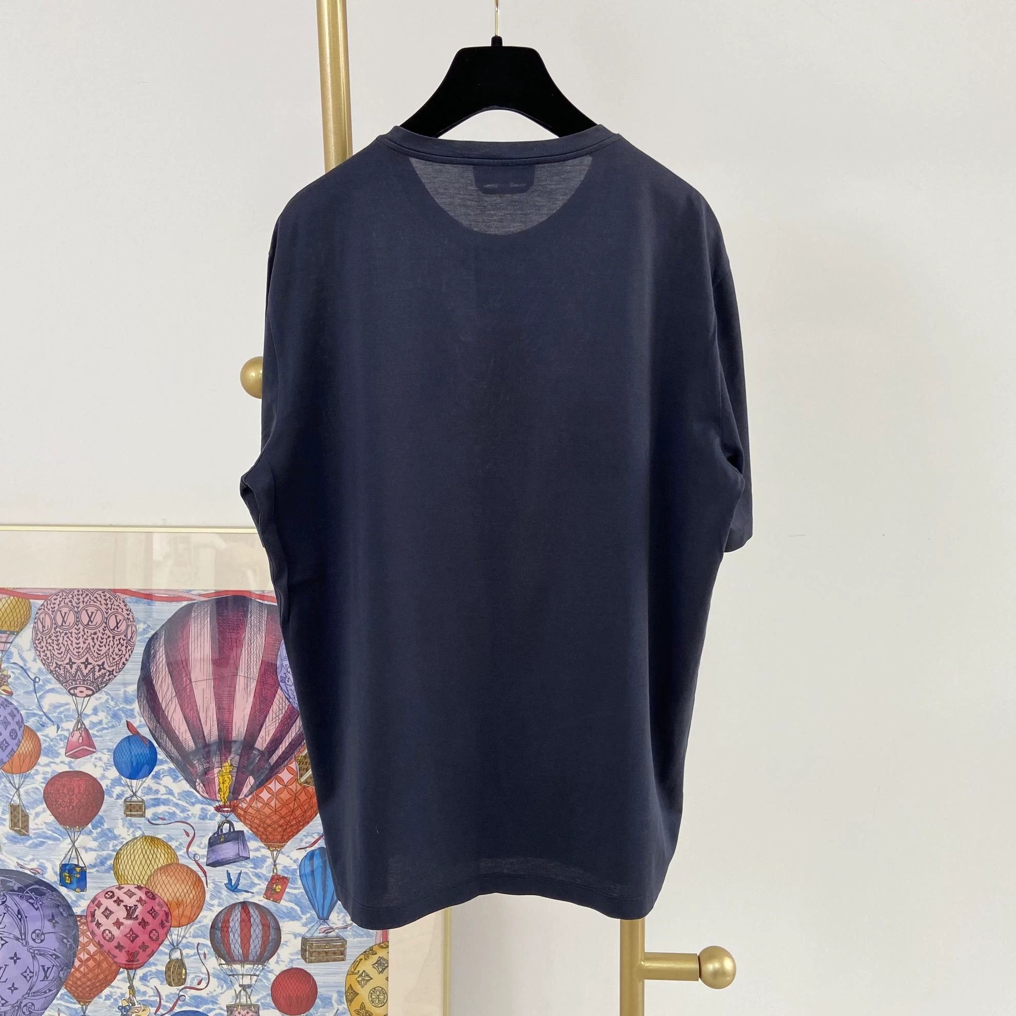 Hermes Hermes Navy Blue Printed Tee M 5776 Size M / US 6-8 / IT 42-44 - 2 Thumbnail
