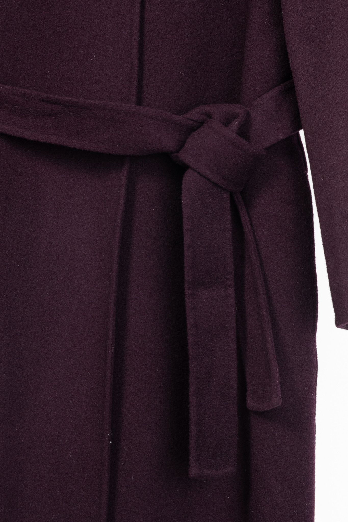Ports 1961 PORTS Eggplant Double-Face-Wool Belted Coat Size XS / US 0-2 / IT 36-38 - 7 Thumbnail