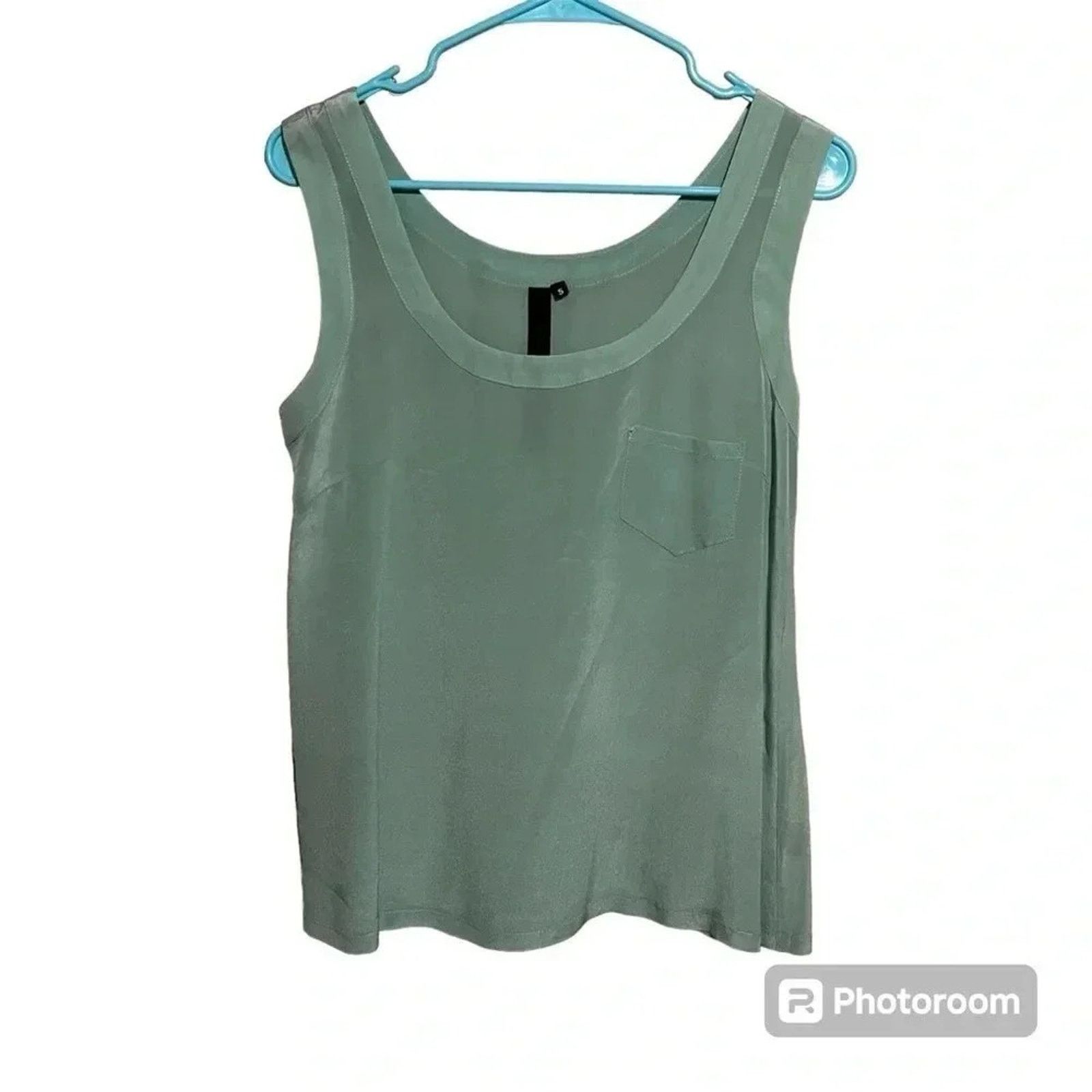 Other Olivaceous Green Summer Silk Flowy Loose Tank Top Women Sz S Size S / US 4 / IT 40 - 1 Thumbnail