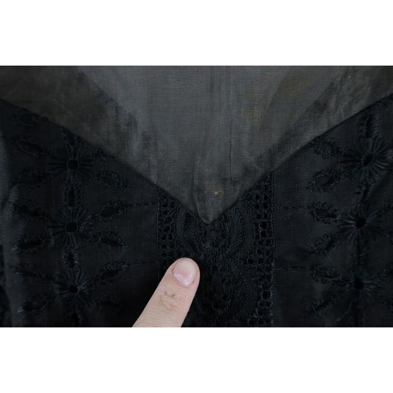 Vintage Vintage 50s 60s Rockabilly Distressed Lace Flower Dress Size XL / US 12-14 / IT 48-50 - 7 Thumbnail