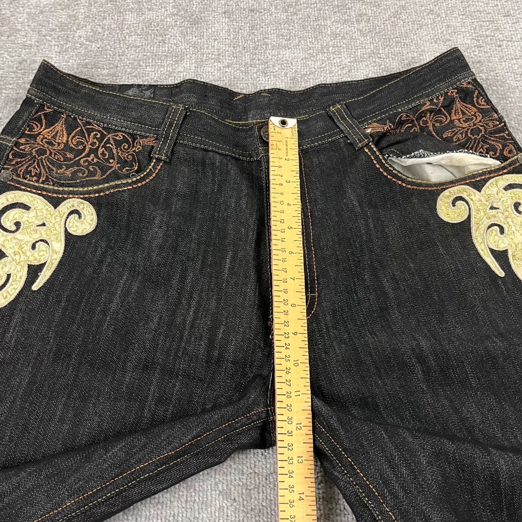 Vintage VINTAGE Imperious Delf Men’s Jeans 36x30 Straight Black Denim Hip Hop Y2K Size US 36 / EU 52 - 6 Thumbnail