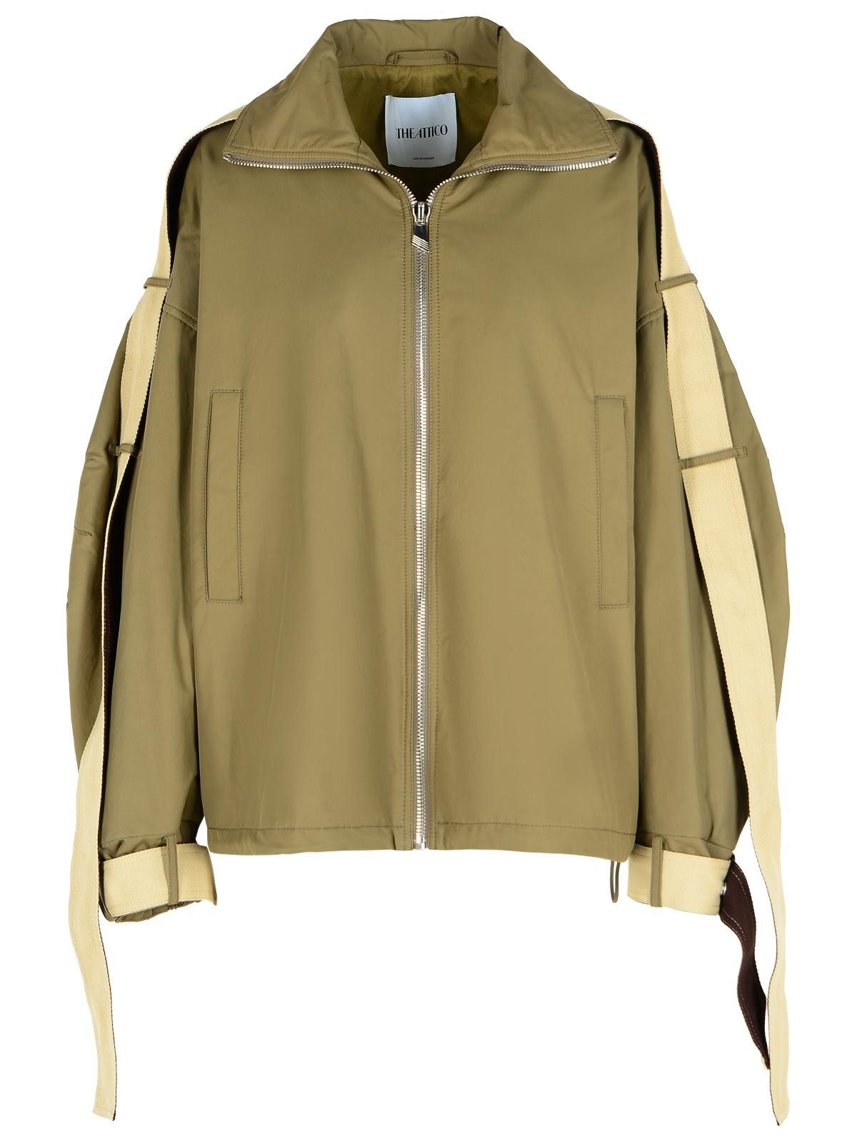 The Attico THE ATTICO Green Cotton Blend Jacket Size S / US 4 / IT 40 - 1 Thumbnail