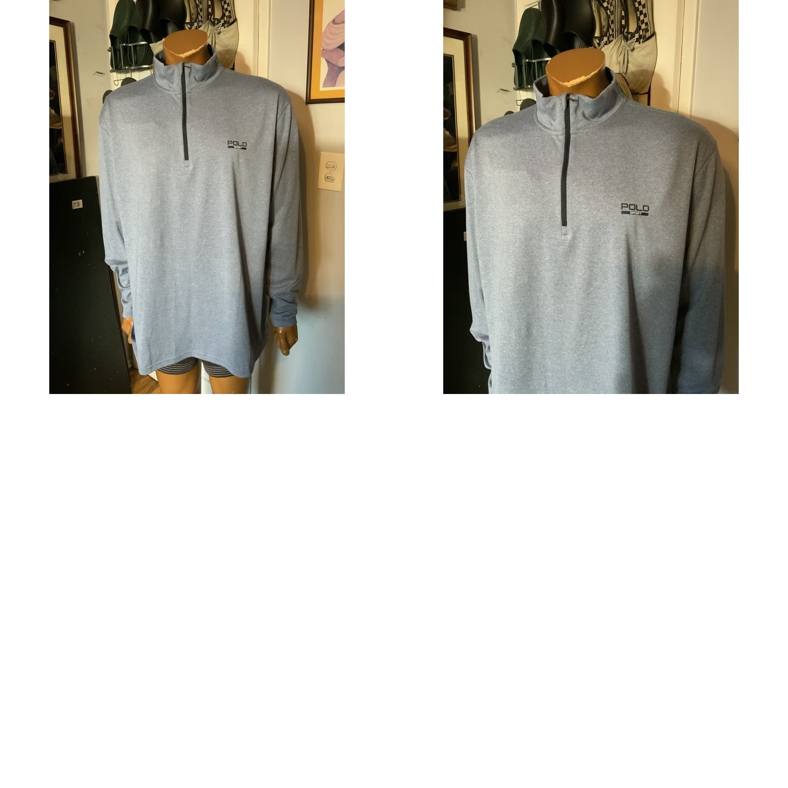 Vintage Polo Sport Ralph Lauren Performance Thermovent 1/4 Zip Pullover Blue XL Mens Sports Activewear Shirt Size US XL / EU 56 / 4 - 8 Thumbnail