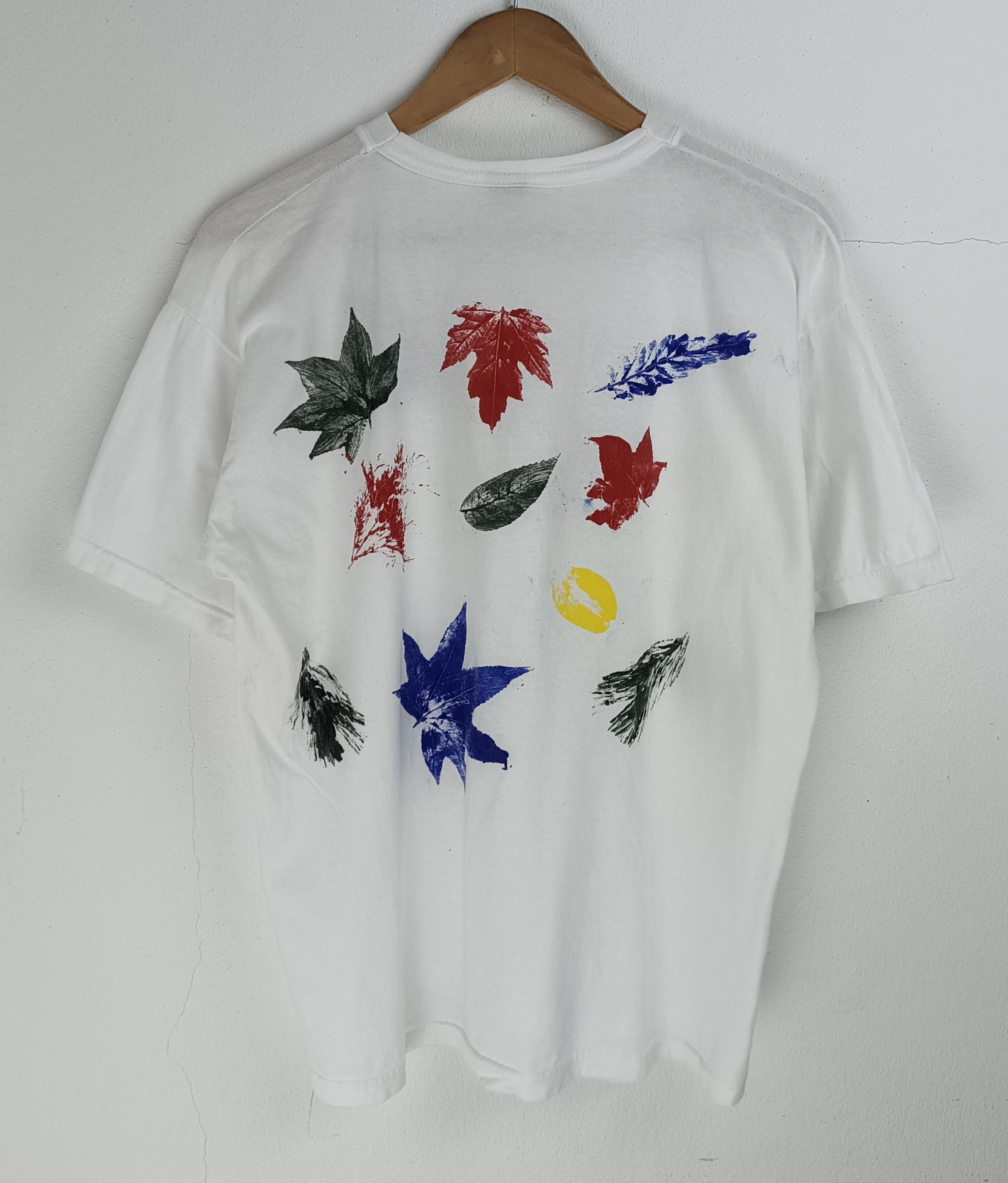 Vintage VINTAGE ART TEE DIY FROM LEAF WITH PAINT VERY RARE! Size US M / EU 48-50 / 2 - 4 Thumbnail