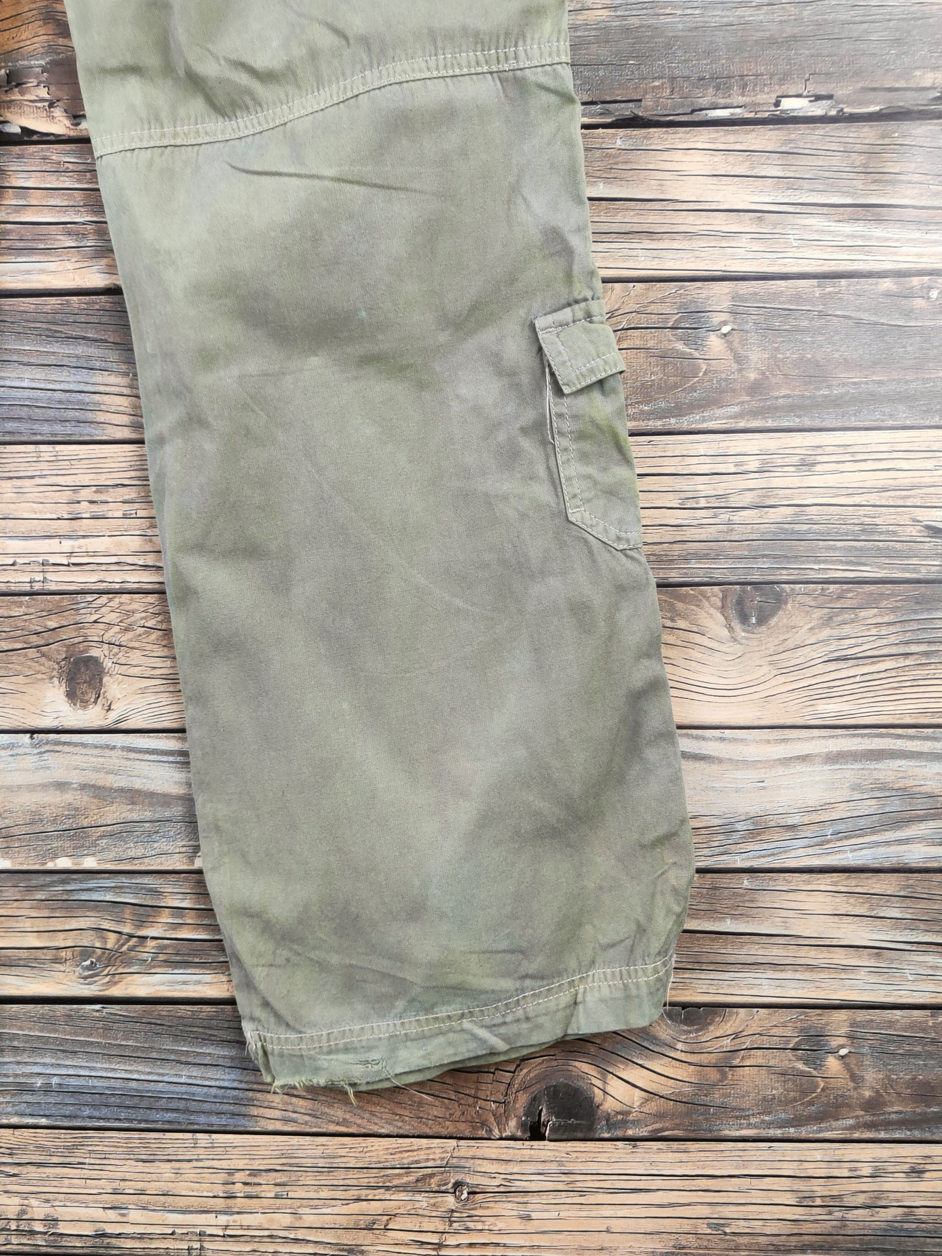 Aeropostale DL Aeropostale Green Faded Multipocket Cargo Pants #46-359 Size 28" / US 6 / IT 42 - 12 Thumbnail