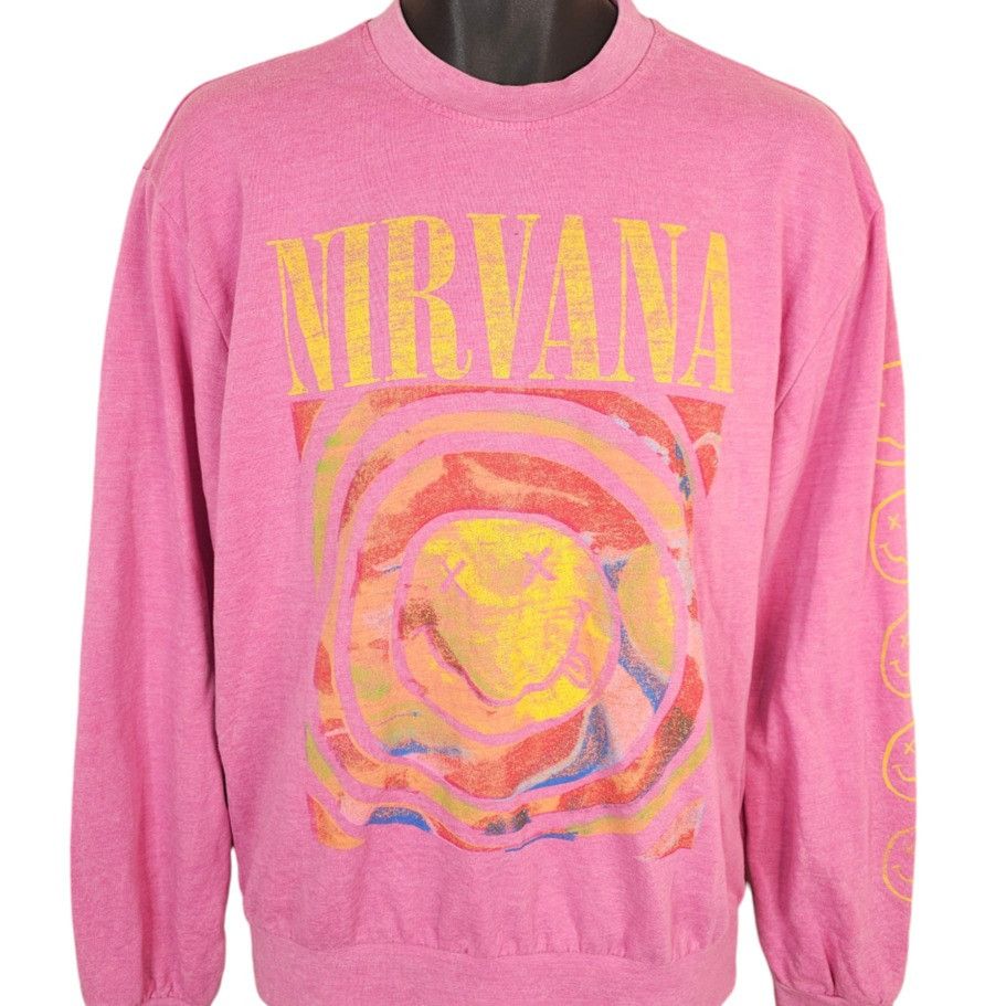 Nirvana Nirvana Sweatshirt Mens Size Small Pink OVERSIZED Fit 90s Size US S / EU 44-46 / 1 - 1 Thumbnail