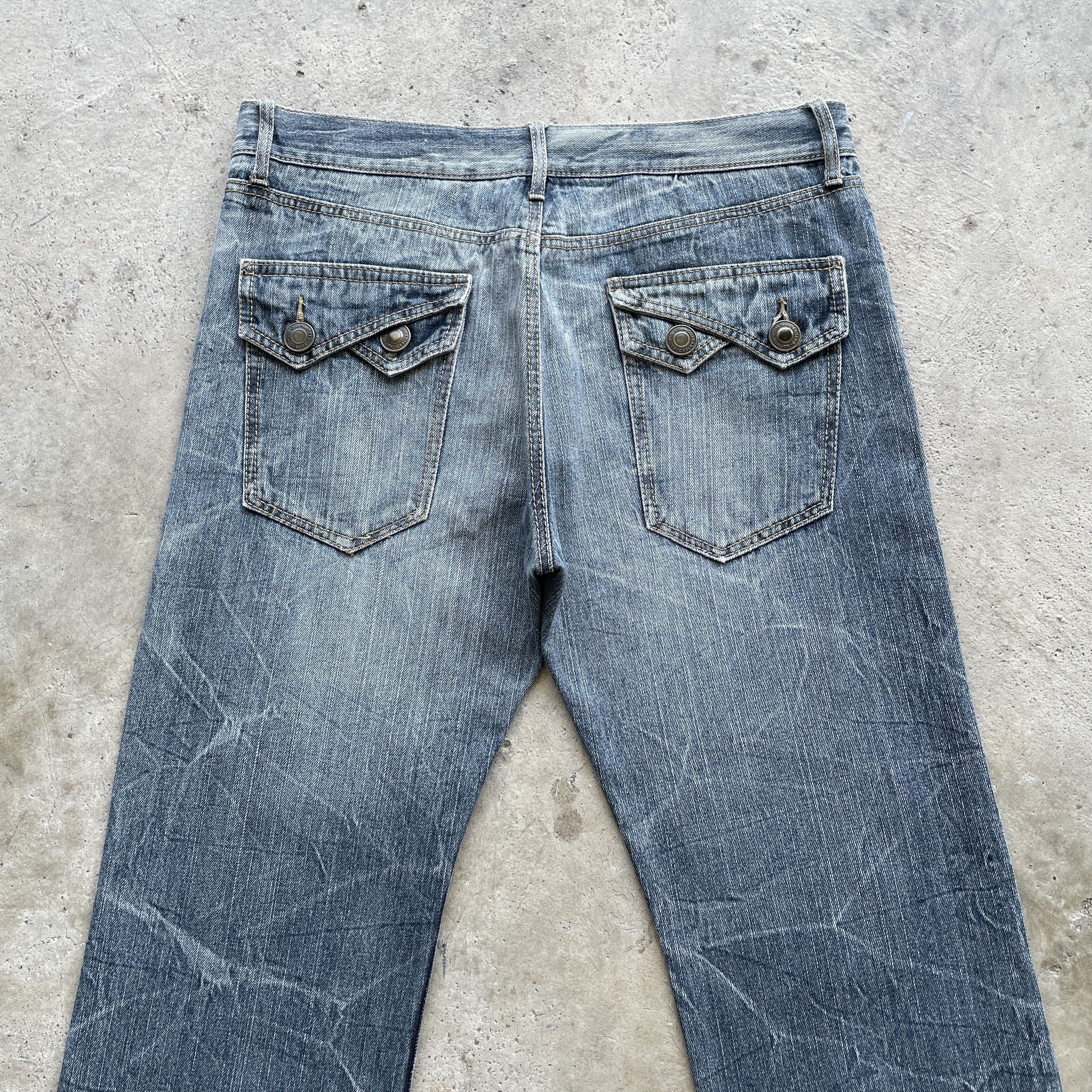 Japanese Brand W36x27 Vintage Japanese Faded Denim Distressed Jeans Pants Size US 36 / EU 52 - 9 Thumbnail