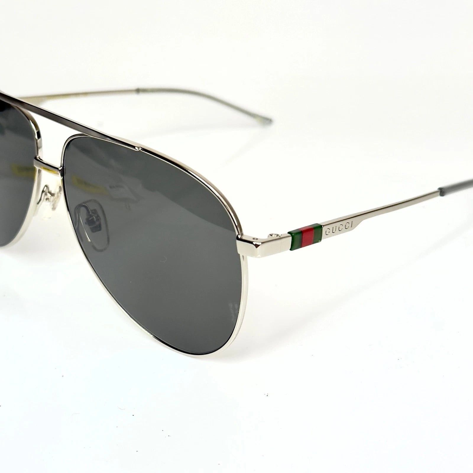 Gucci GUCCI GG1677S Stripe 1677 Sport Aviator Sunglasses 001 Size ONE SIZE - 8 Thumbnail