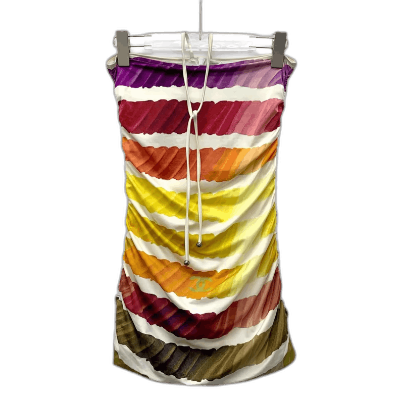 Chanel Color Block Graffiti Style Dress by Chanel Size S / US 4 / IT 40 - 1 Thumbnail