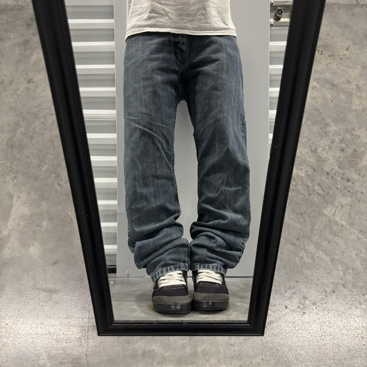 Japanese Brand × Vintage Crazy Vintage Y2K/2000s Grunge Dark Wash Denim Jeans! Size US 33 - 1 Thumbnail
