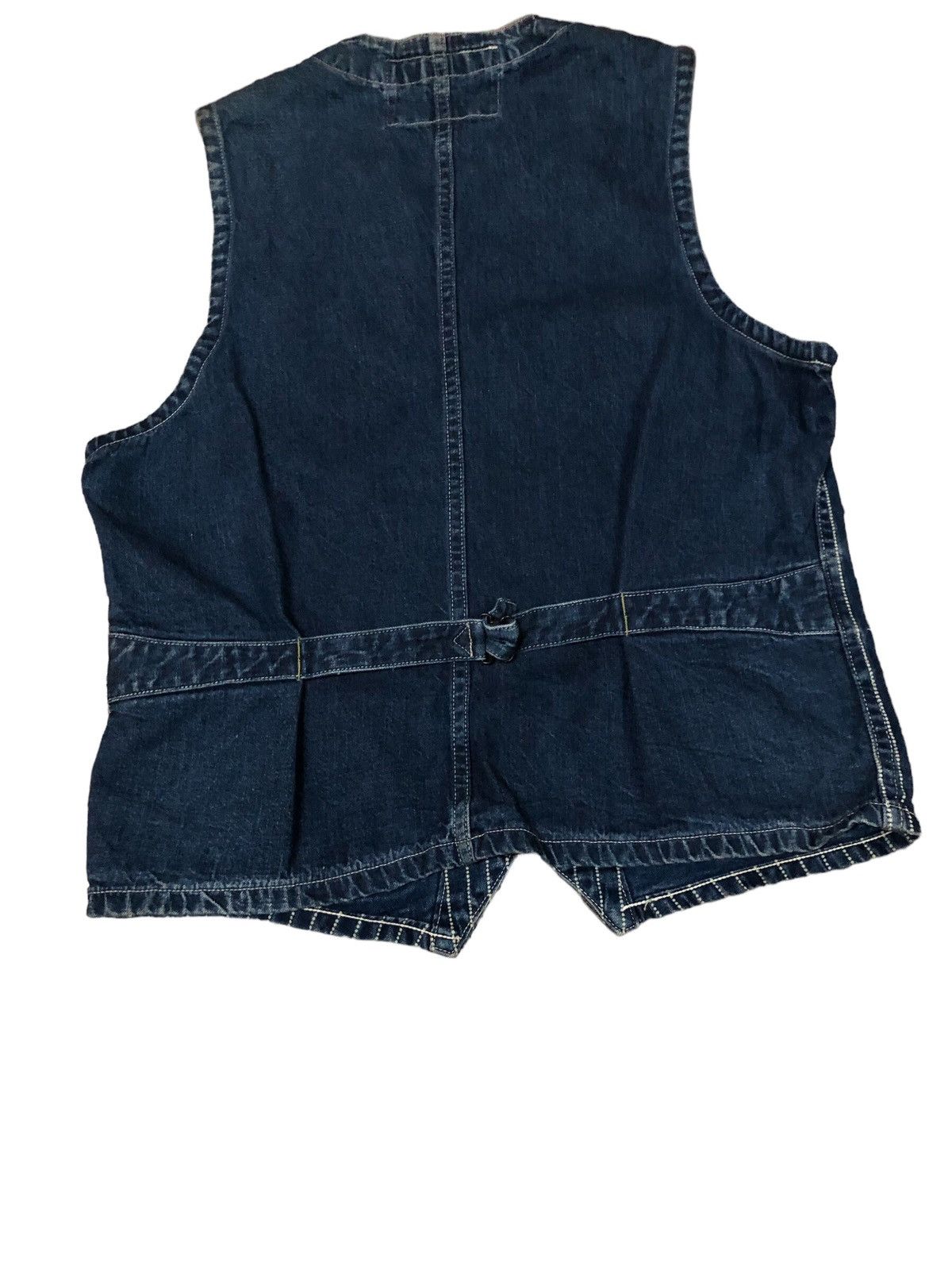 Sugar Cane × Toyo Enterprises Sugar Cane & Co Hickory Indigo SeldvedgeWaist Coat Vest Size US S / EU 44-46 / 1 - 2 Thumbnail