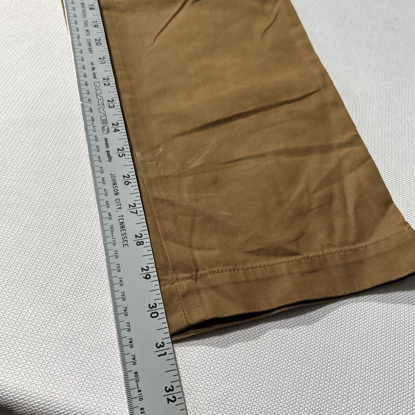 Banana Republic Banana Republic Emerson Chino Pants Mens 35x32 Rich Ginger Cotton Straight Leg Brown 5-Pocket Design Casual Travel Modern Reg Mens Size US 35 - 7 Thumbnail